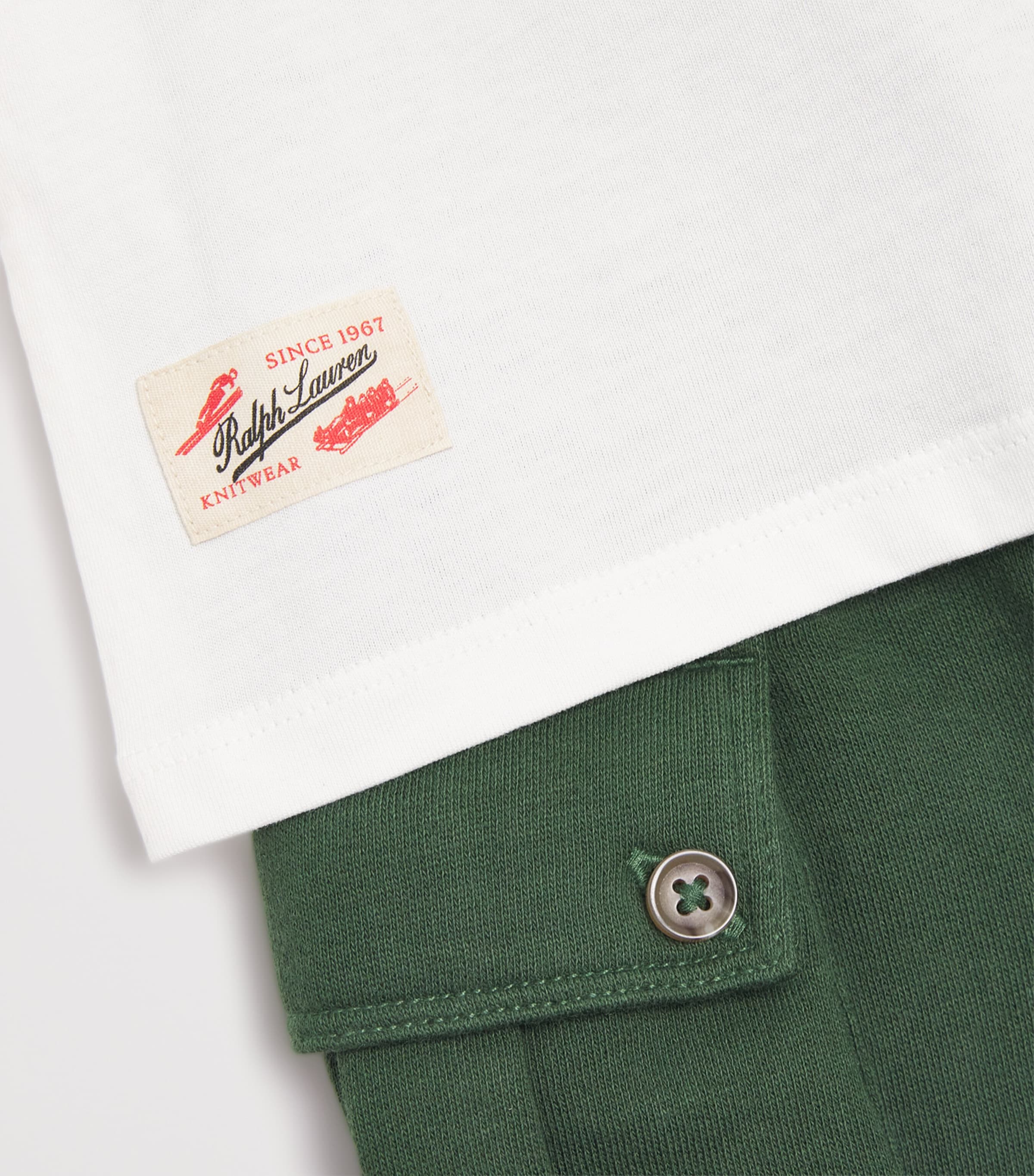 Long-Sleeve Top and Cargo Sweatpants Set (3-24 Months) CREAM Image 4