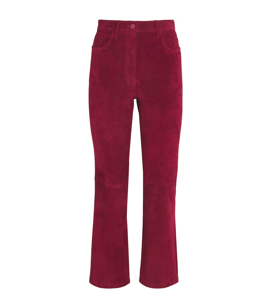 Suede Duke Stretch Slim Trousers RUBY Image 1