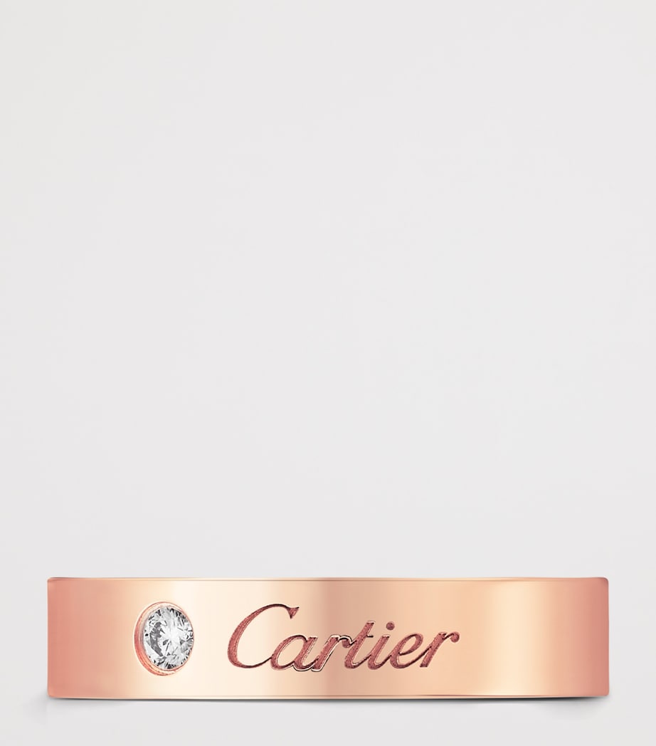 Cartier Rose Gold and Diamond C de Cartier Wedding Band (4mm) Rose Gold Image 4