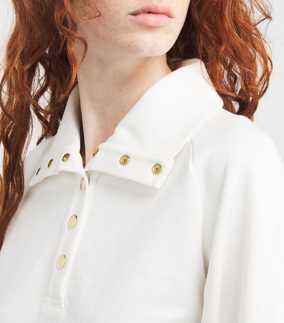 Cotton The Coach Sweatshirt CREAM Image 6