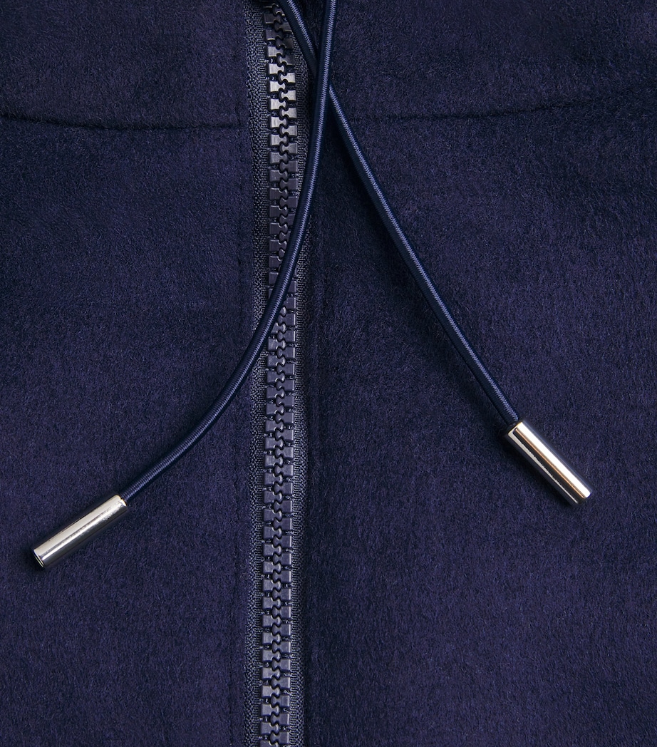 Sleeveless Hooded Jacket NAVY Image 5