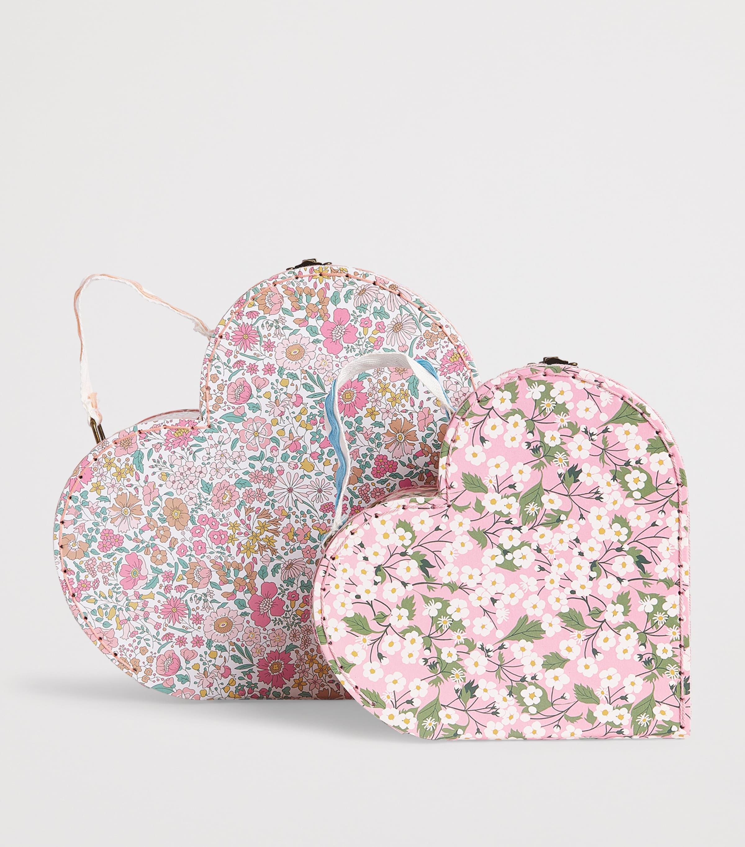 Meri Meri x Liberty Set of 2 Heart Suitcases Image 3