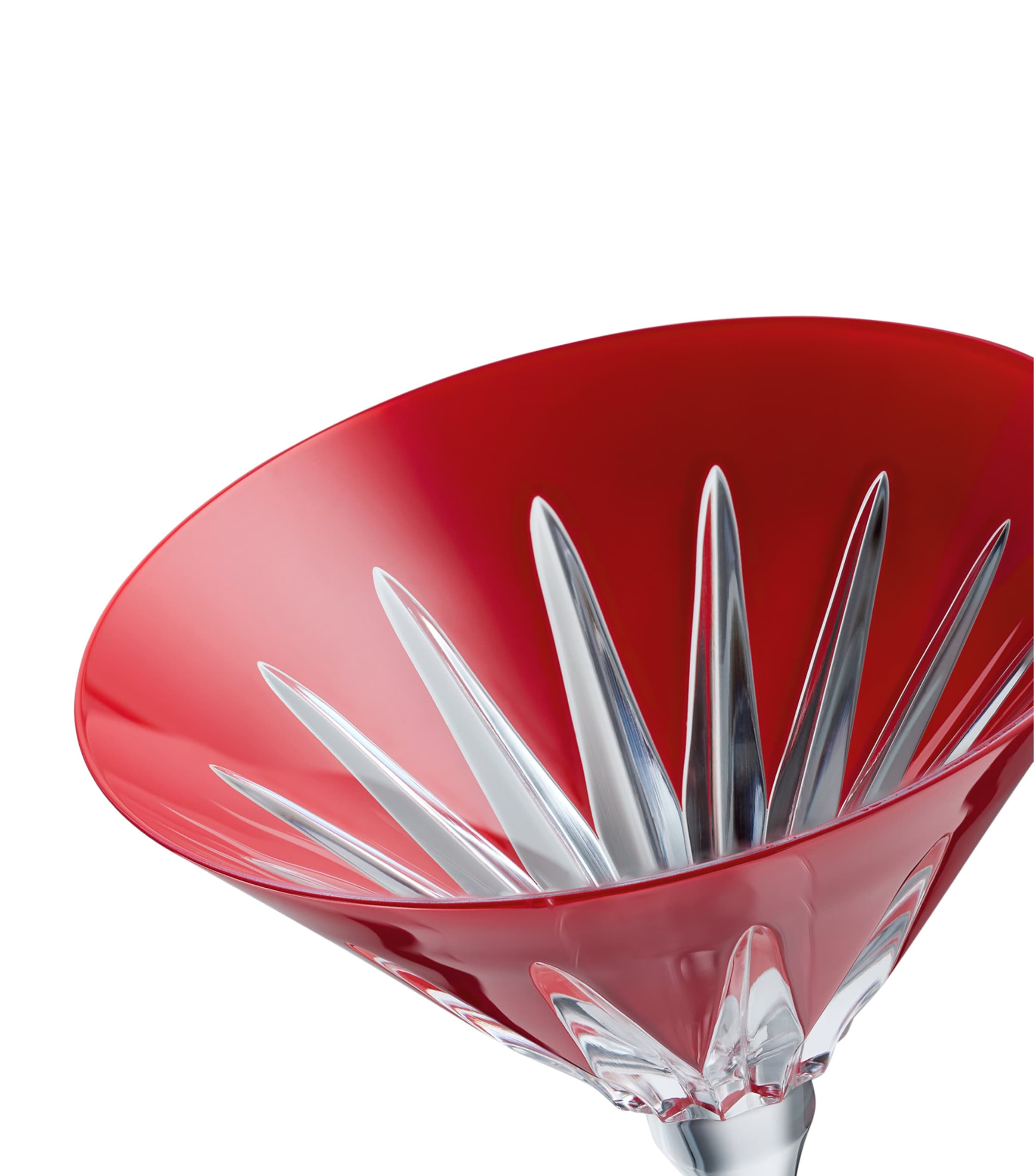 Set of 2 Crystal Firework Martini Glasses (200ml) RED Image 3