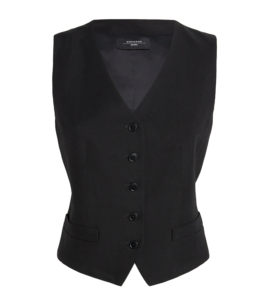 Single-Breasted Waistcoat BLACK Image 1