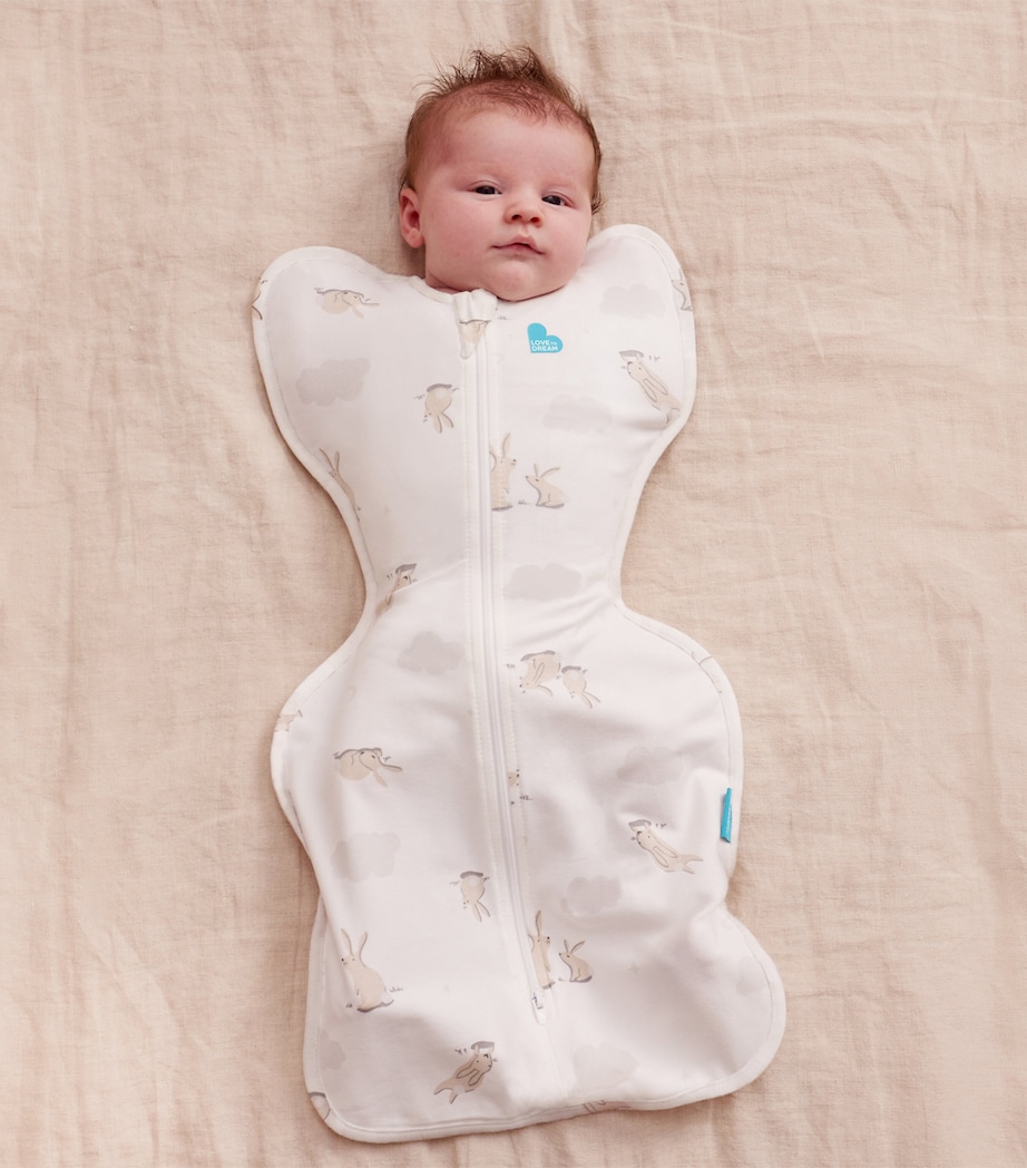 1.0 Tog Cloud Bunny Swaddle (Small) WHITE Image 2