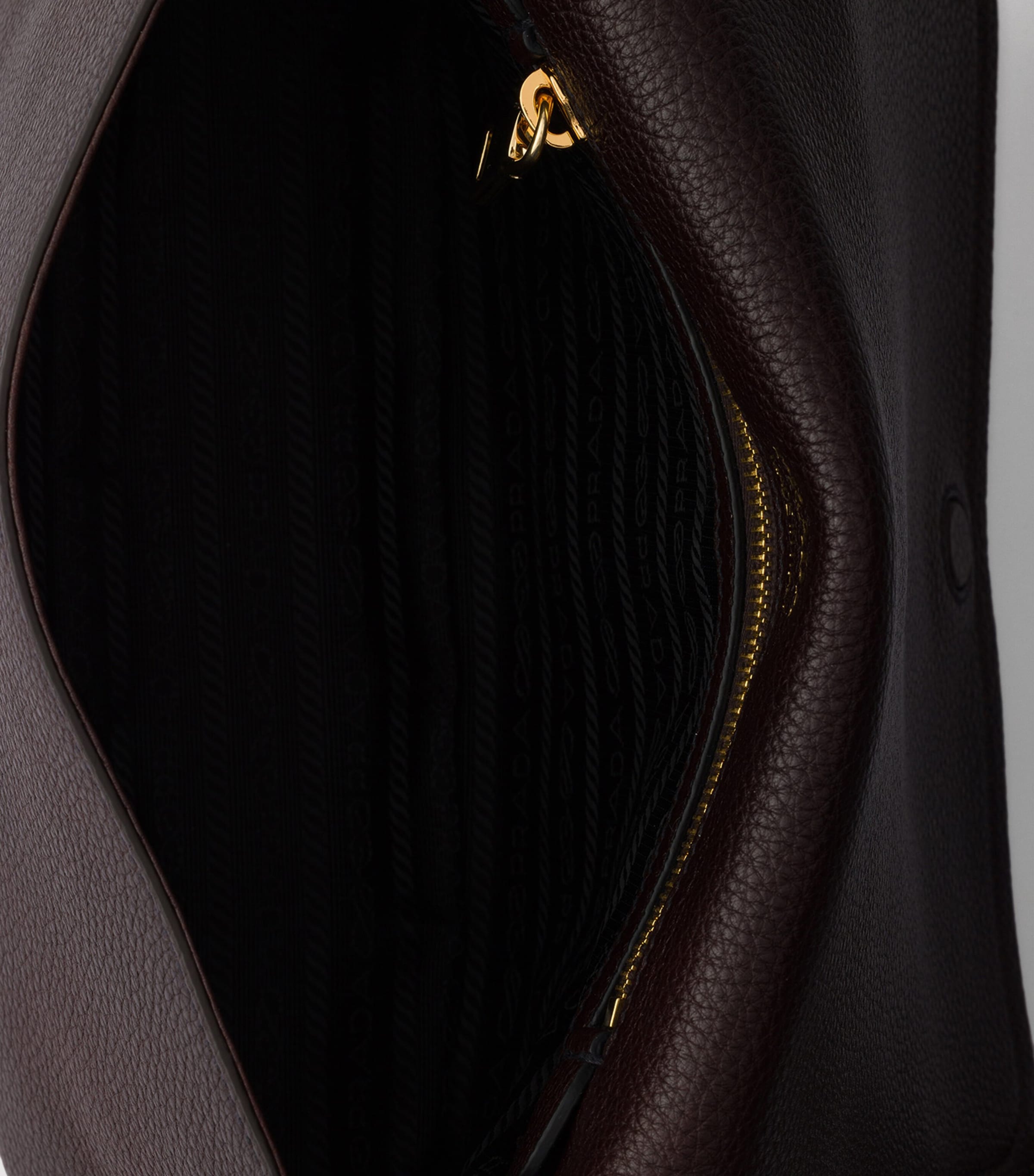Prada Leather Cross-Body Bag Brown Image 4