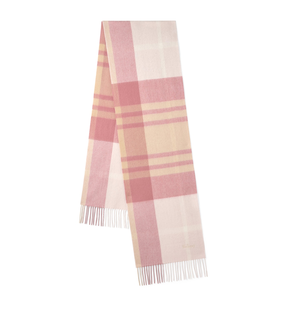 Mulberry Small Merino Check Scarf Pink Scrumpy Crumpet Image 1