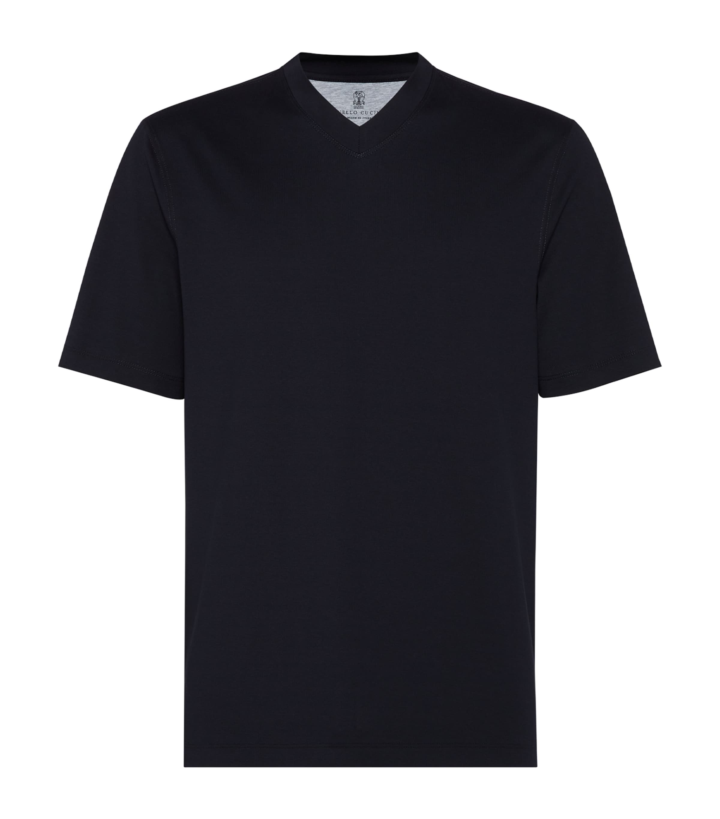 Brunello Cucinelli Brunello Cucinlli V-neck T-shirt In Blue