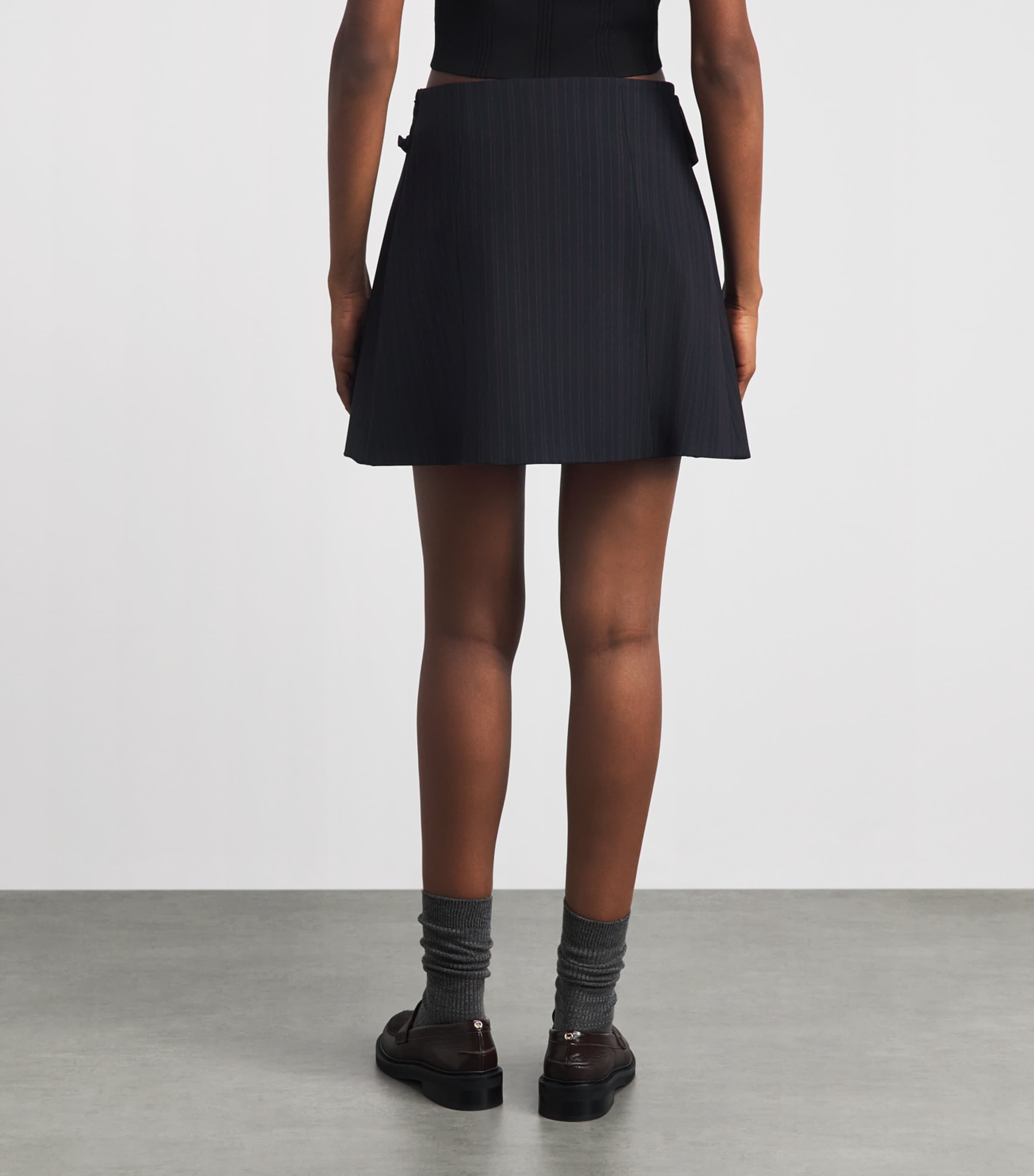 Claudie Pierlot Womens Pleated Mini Skirt Multicolored Image 5