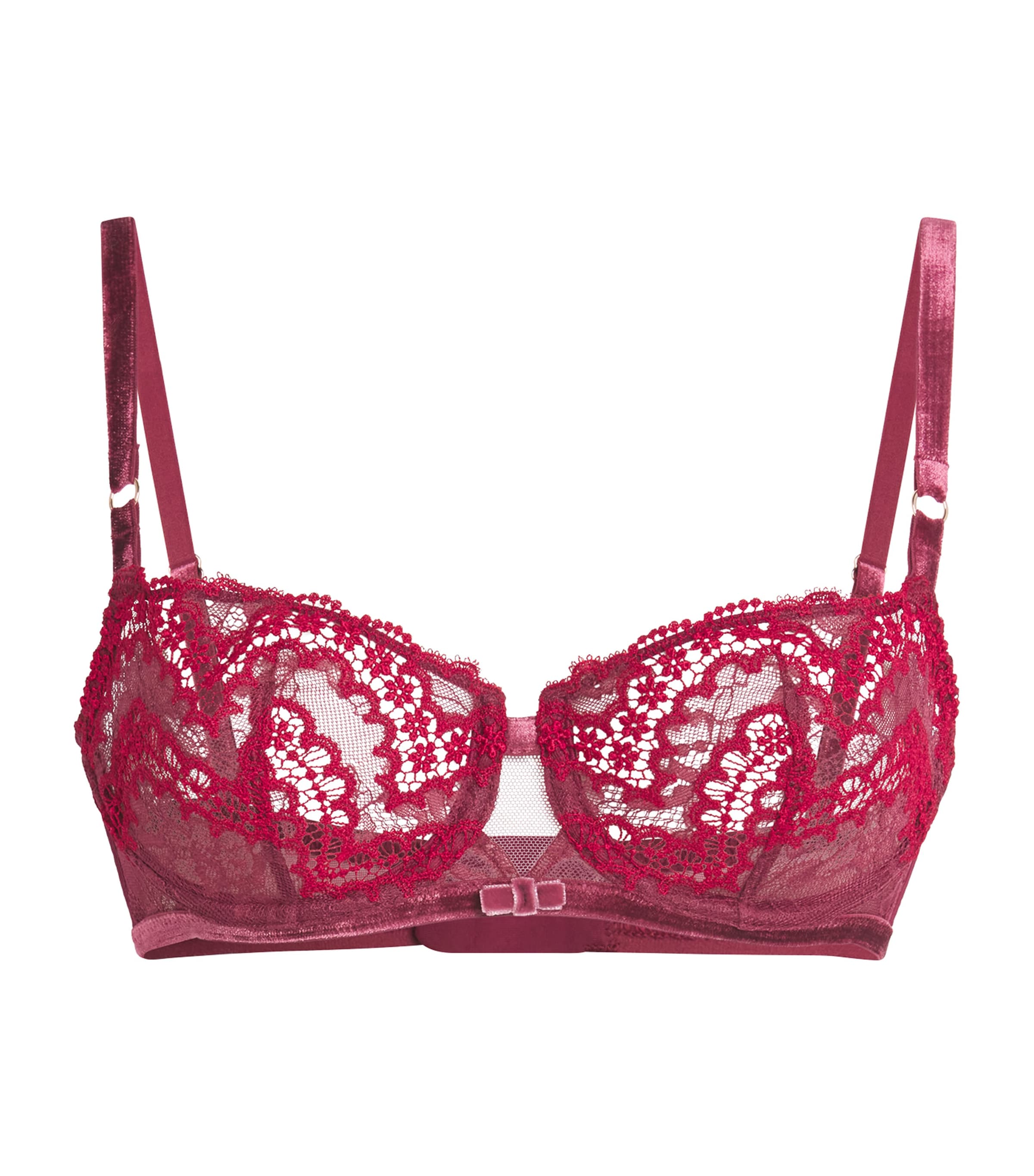 Simone Perele Plunge Underwired Scenario Bra In Red