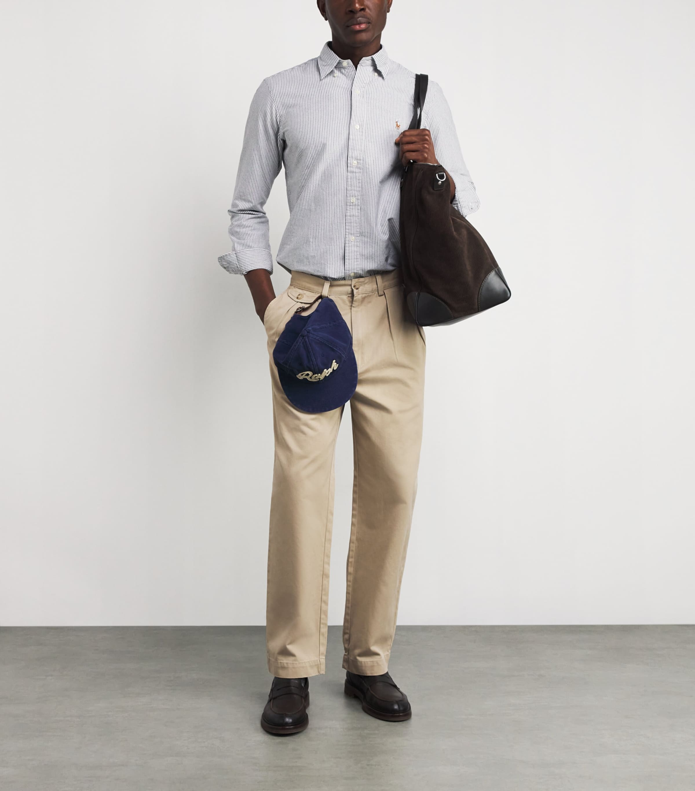 Cotton Pleated Whitman Chinos KHAKI Image 2