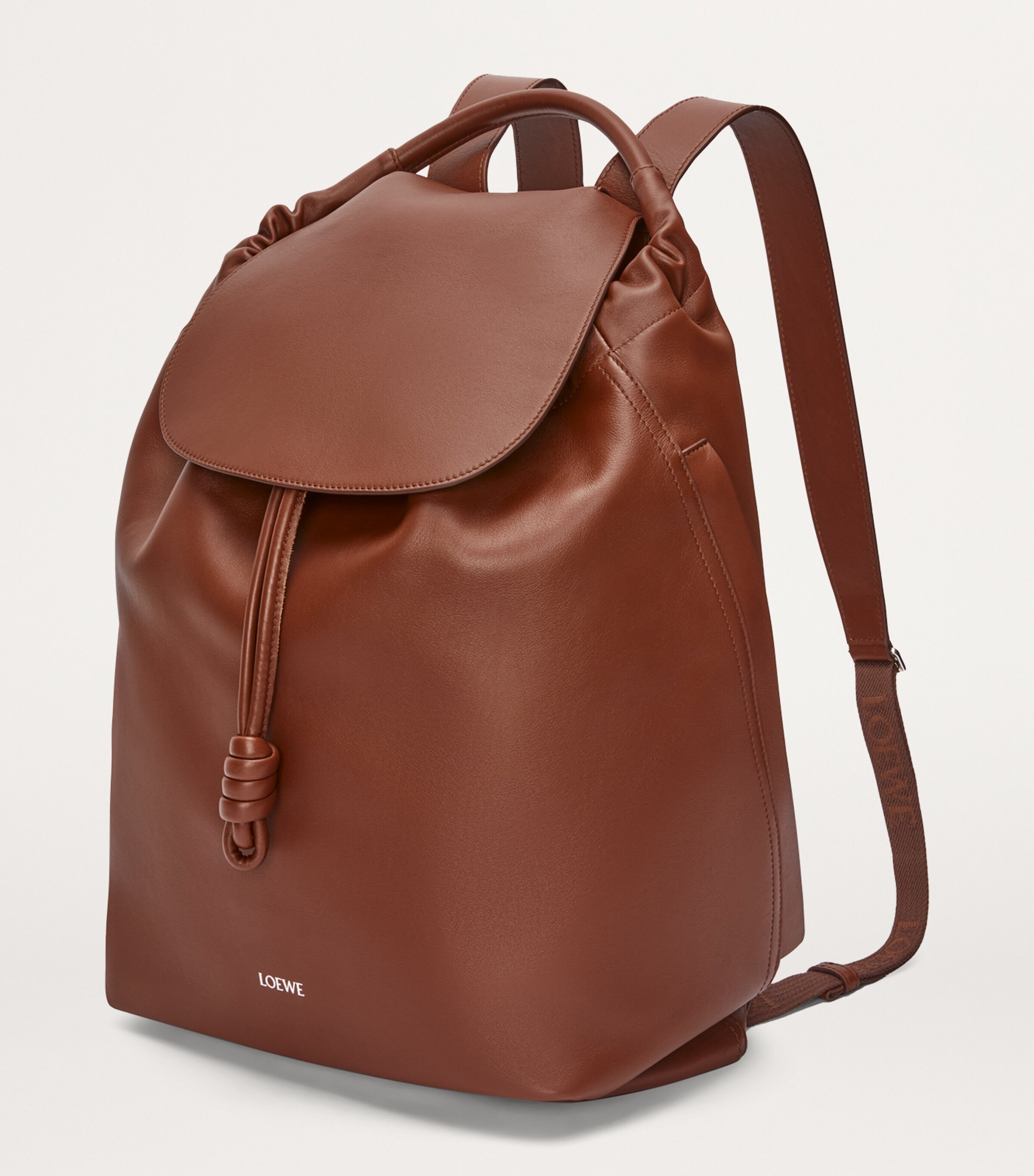 Leather Flamenco Backpack BROWNIE Image 2