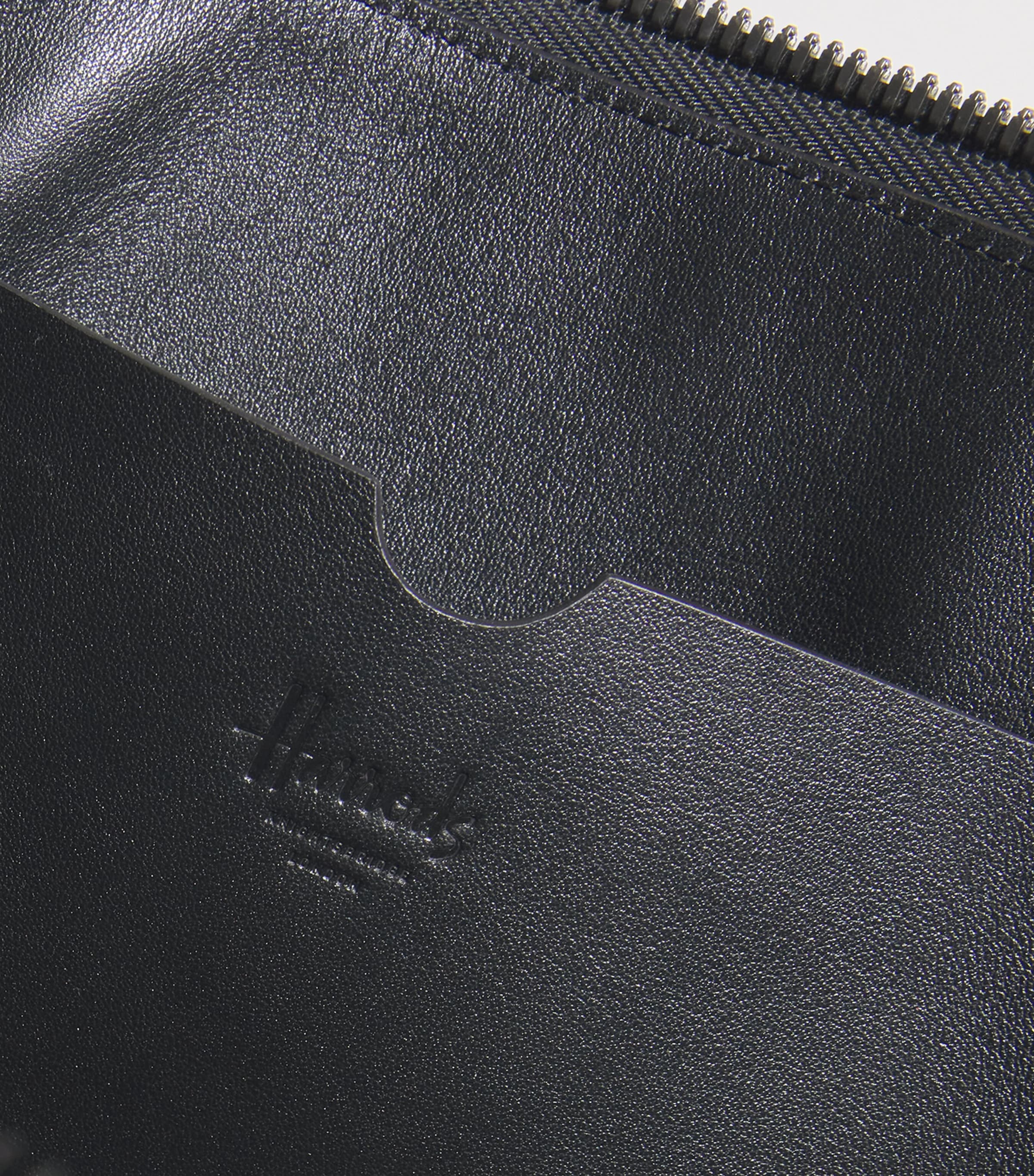 Saffano Leather Laptop Pouch BLACK Image 4