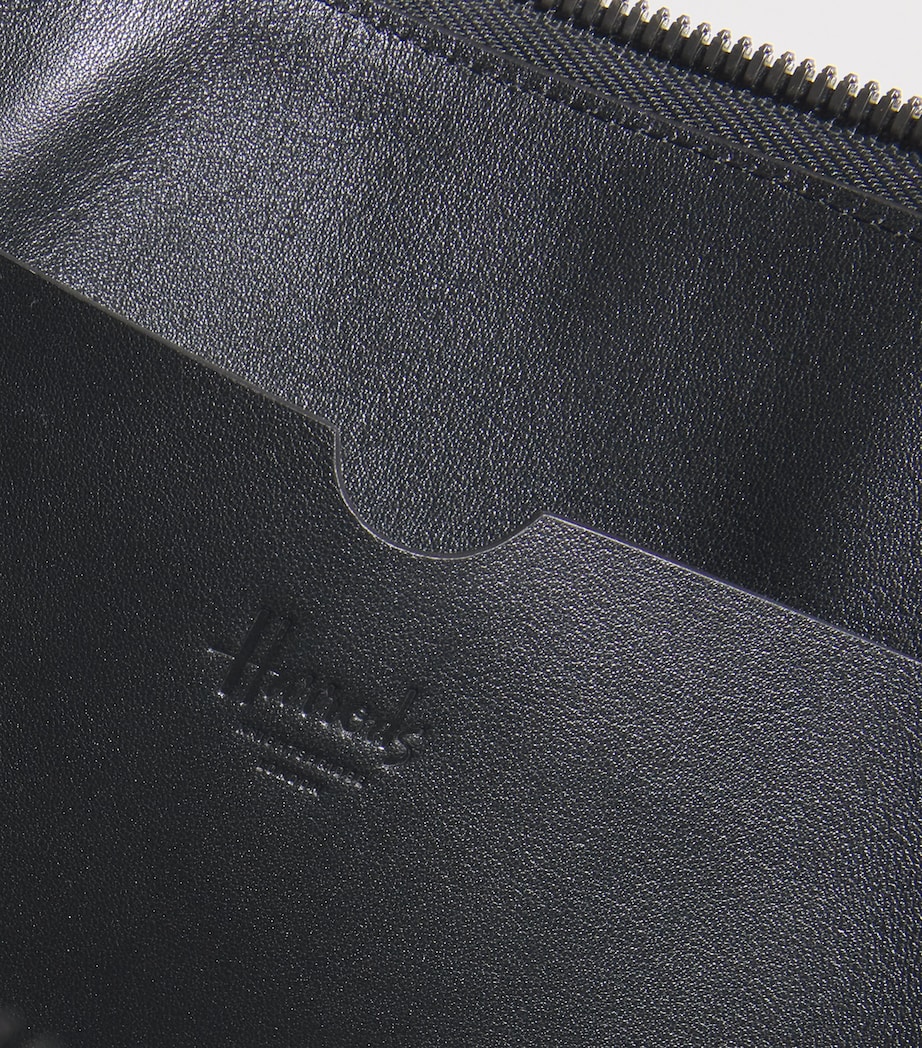 Saffano Leather Laptop Pouch BLACK Image 4