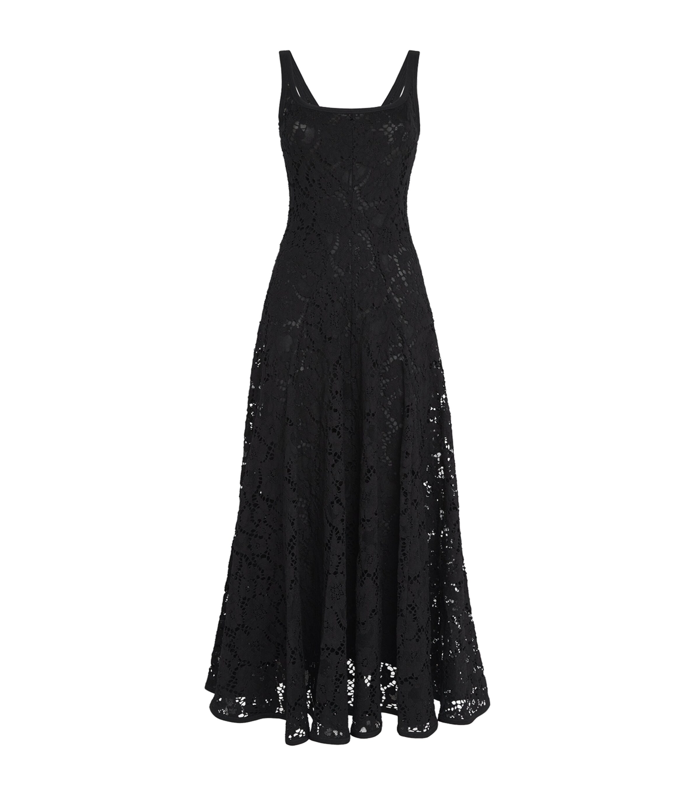 Tory Burch Womens Lace Maxi Dress Black Image 1