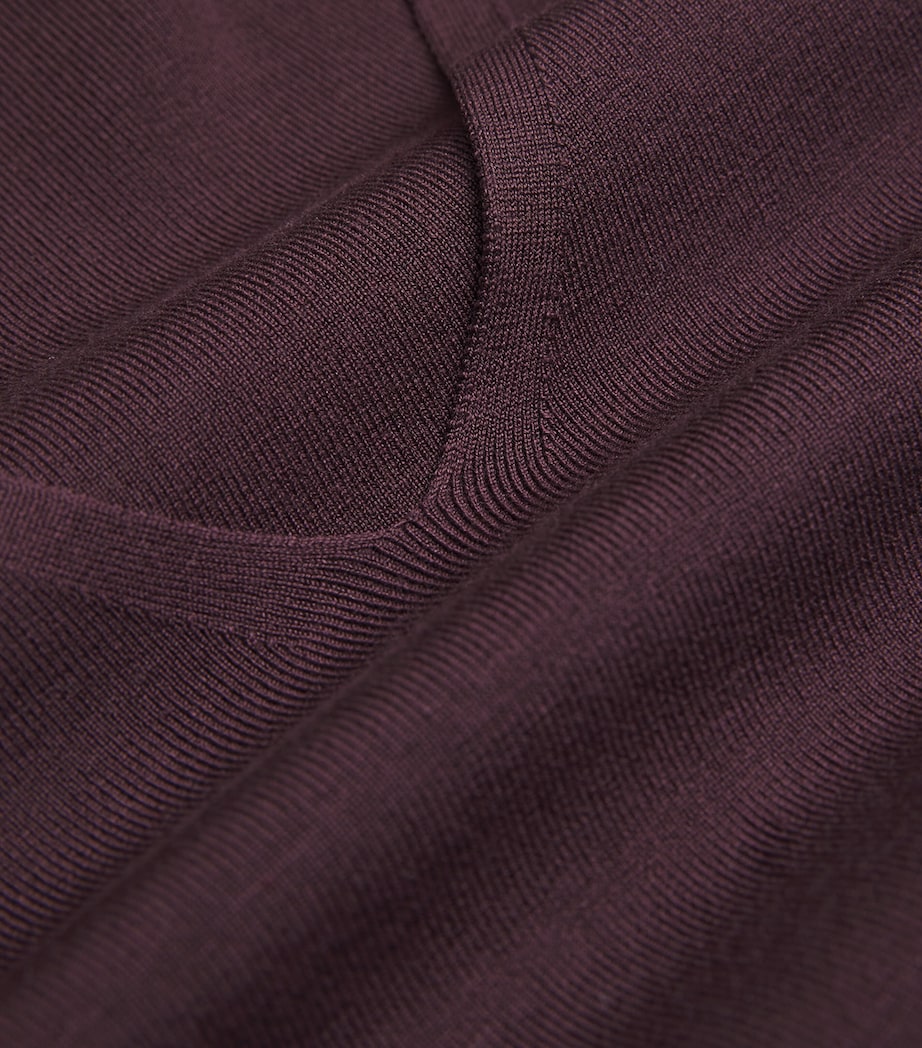 Stretch-Silk V-Neck Top MARASCHINO Image 5