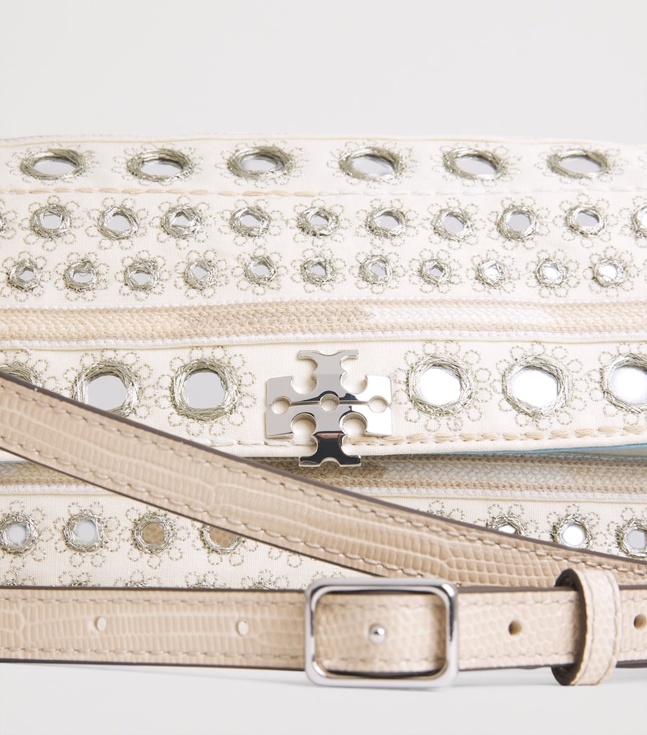 Tory Burch Small Embellished Charlie Shoulder Bag New Ivory Image 6