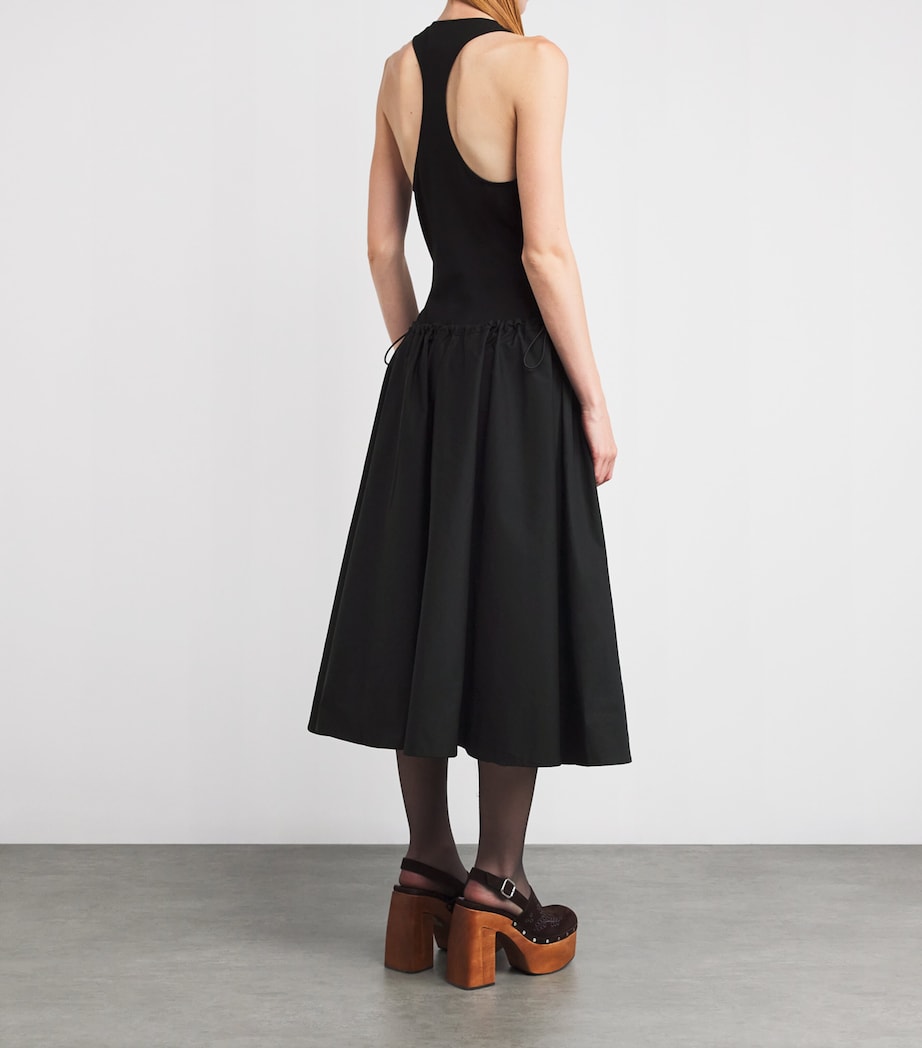 Racerback Tank Midi Dress 001 BLACK Image 3