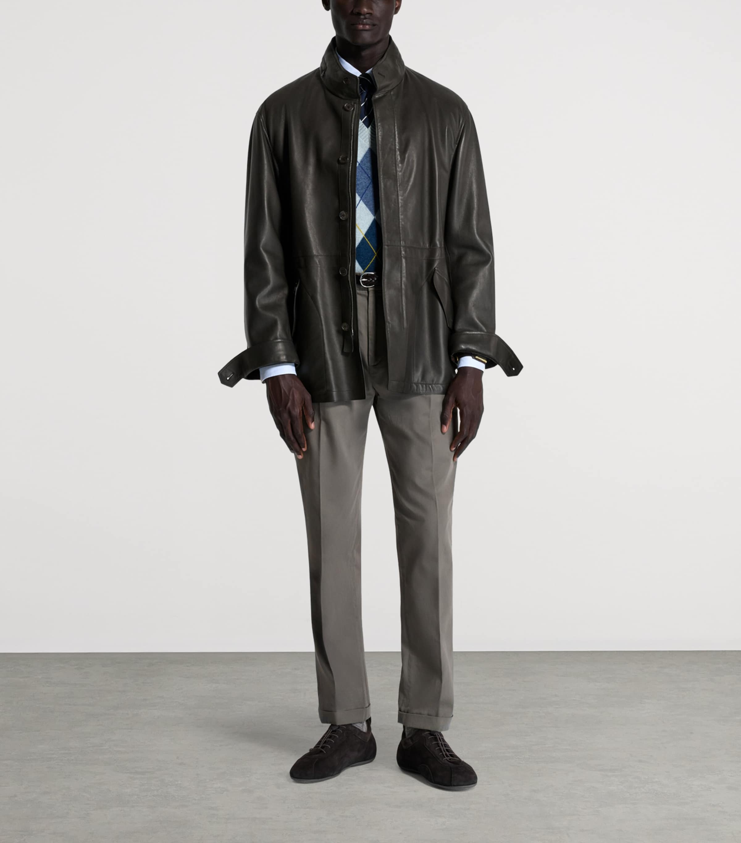 Dunhill Mens Leather Jacket Image 2
