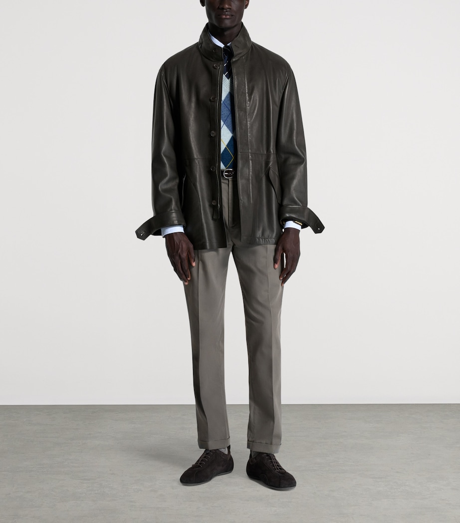 Dunhill Mens Leather Jacket Image 2