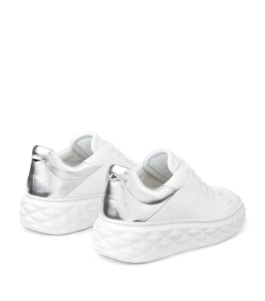 Diamond Light Maxi Leather Sneakers V WHITE/SILVER Image 2