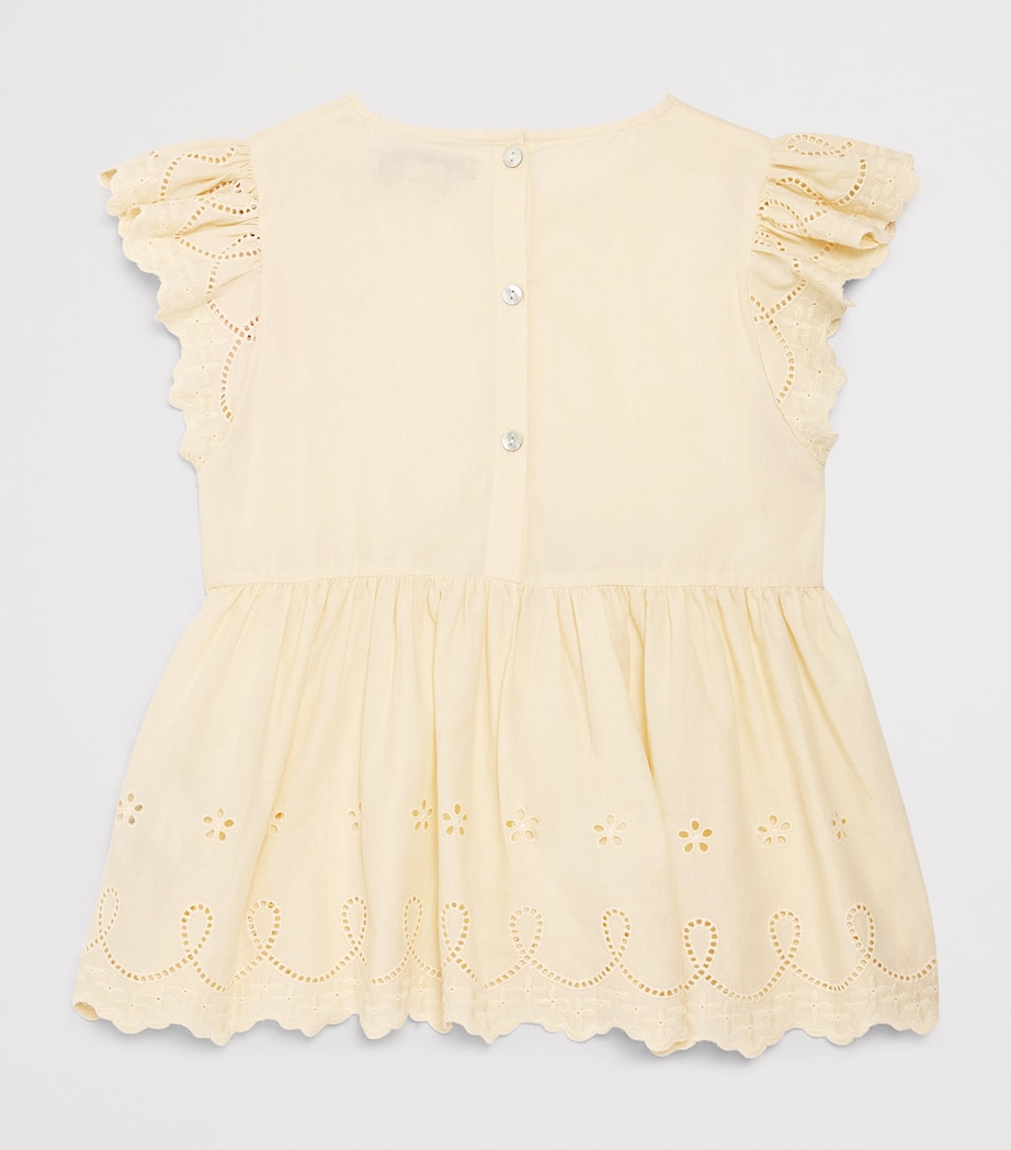 Organic Cotton Posey Blouse (5-10 Years) CLOUD CREAM Image 2
