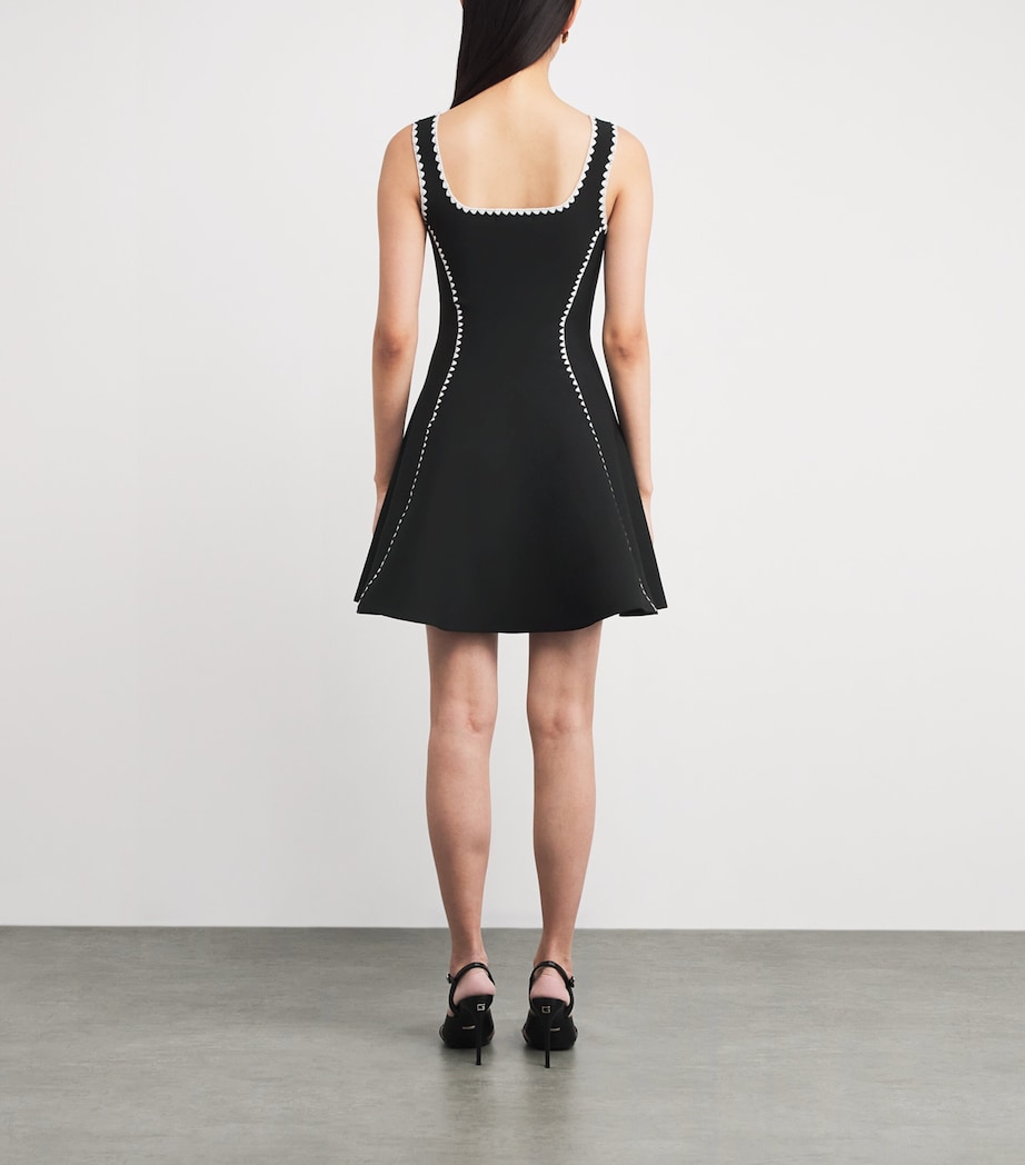 Topstitch Mini Dress BLACK Image 3