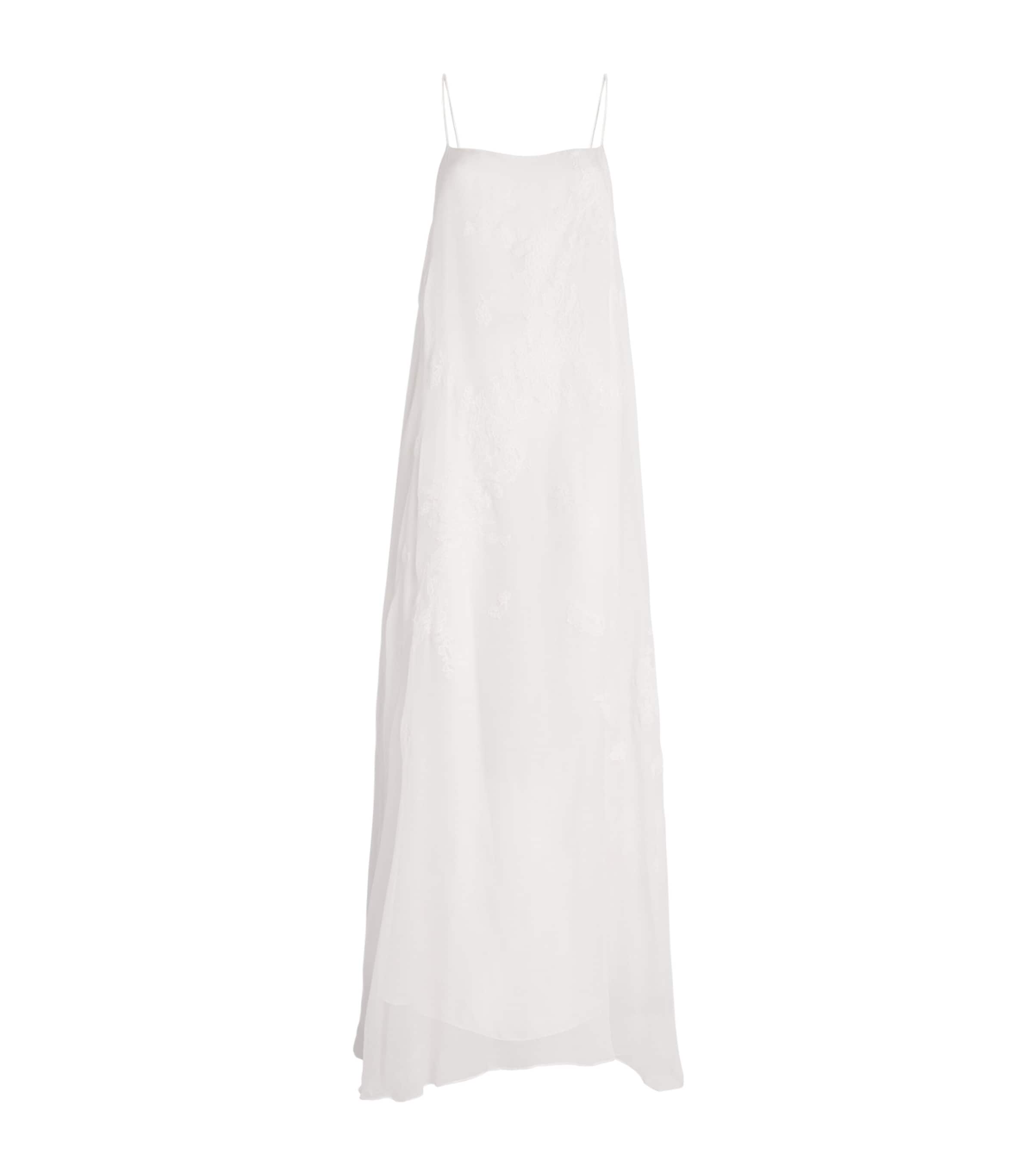 Torlowei Silk Crepe Valerie Maxi Dress In White