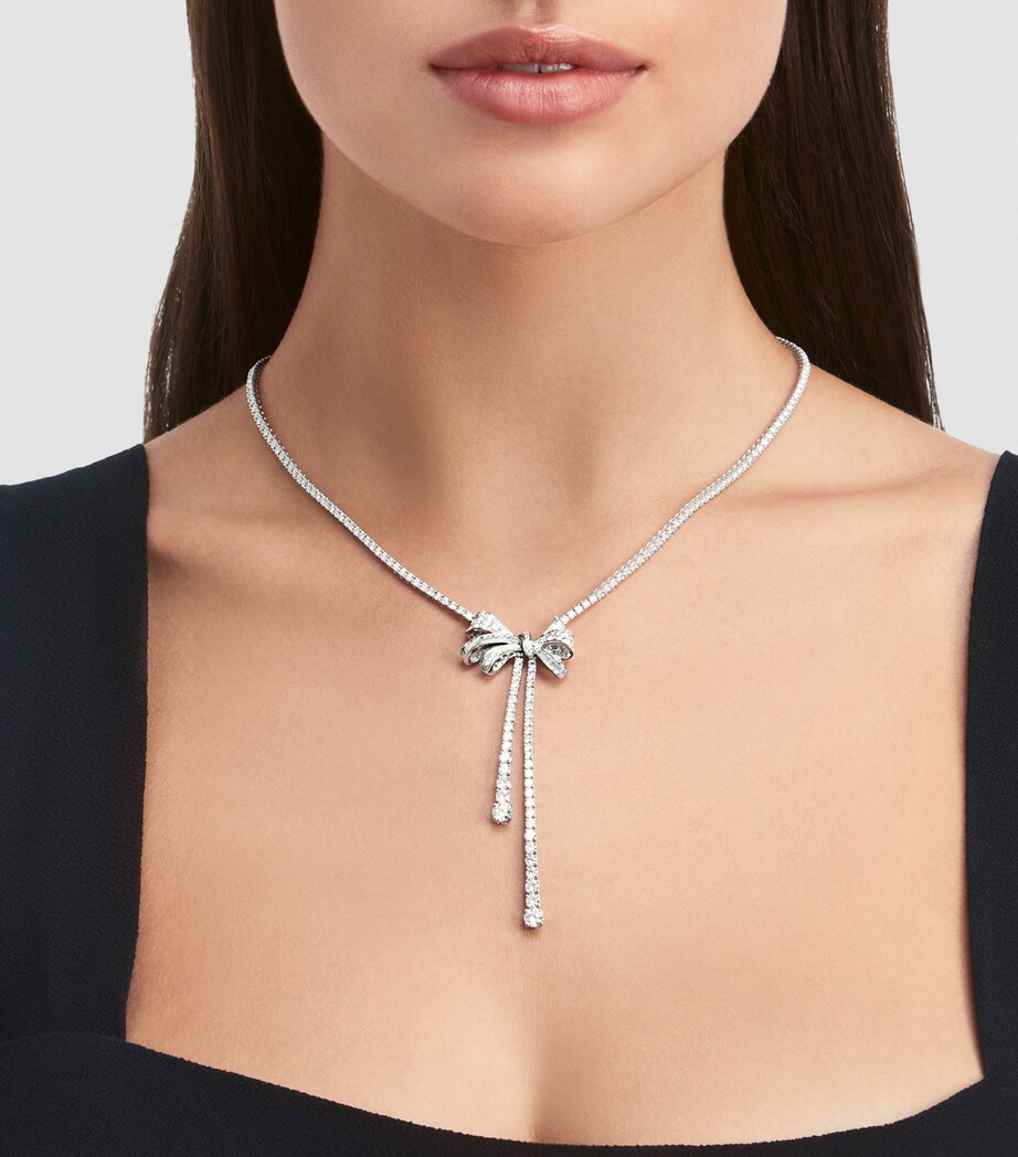 Graff White Gold and Diamond Tilda's Bow Necklace White Gold Image 2