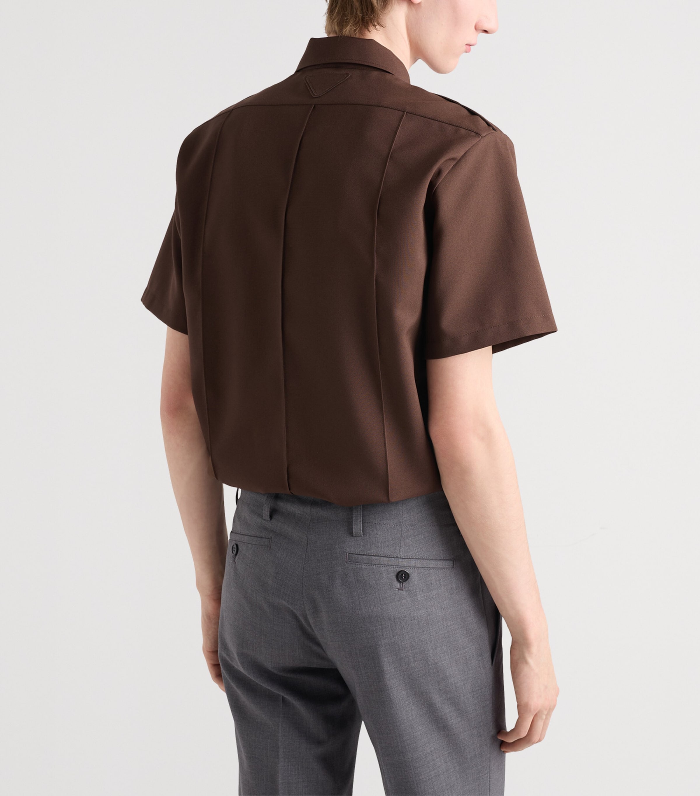 Prada Mens Technical Short-Sleeve Shirt Image 5