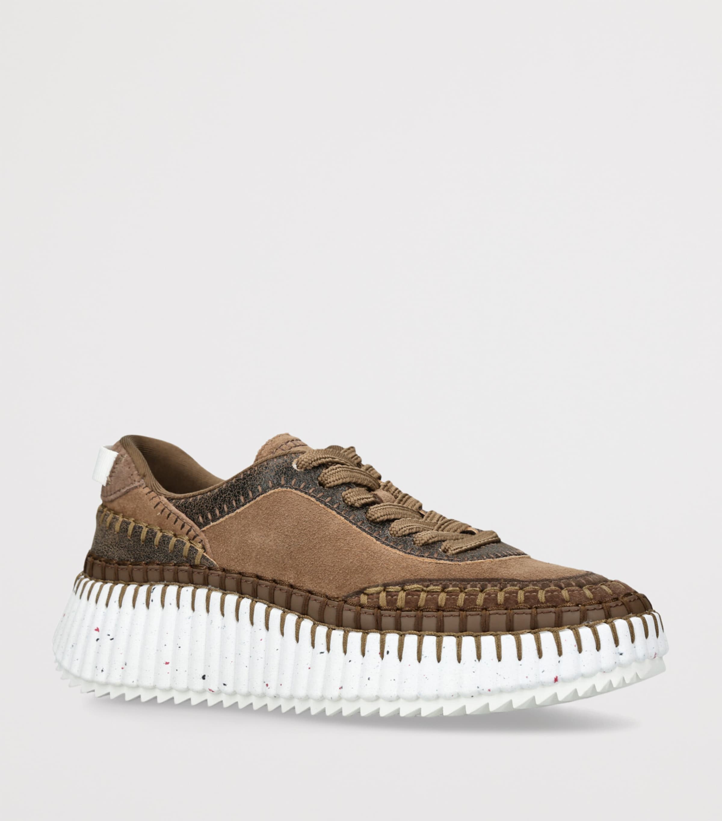 Suede Nama Runner Sneakers KHAKI Image 3
