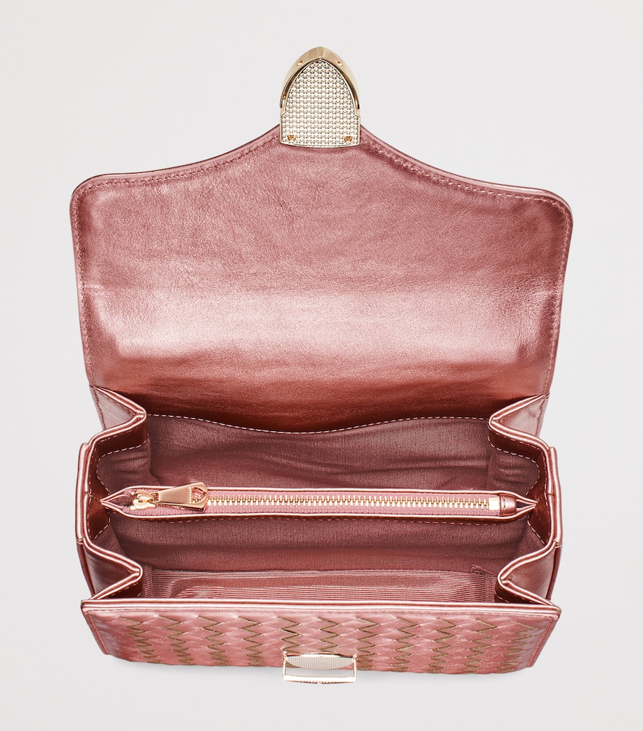 Midi Metallic Leather Mayfair Bag PINKMETALLIC Image 5