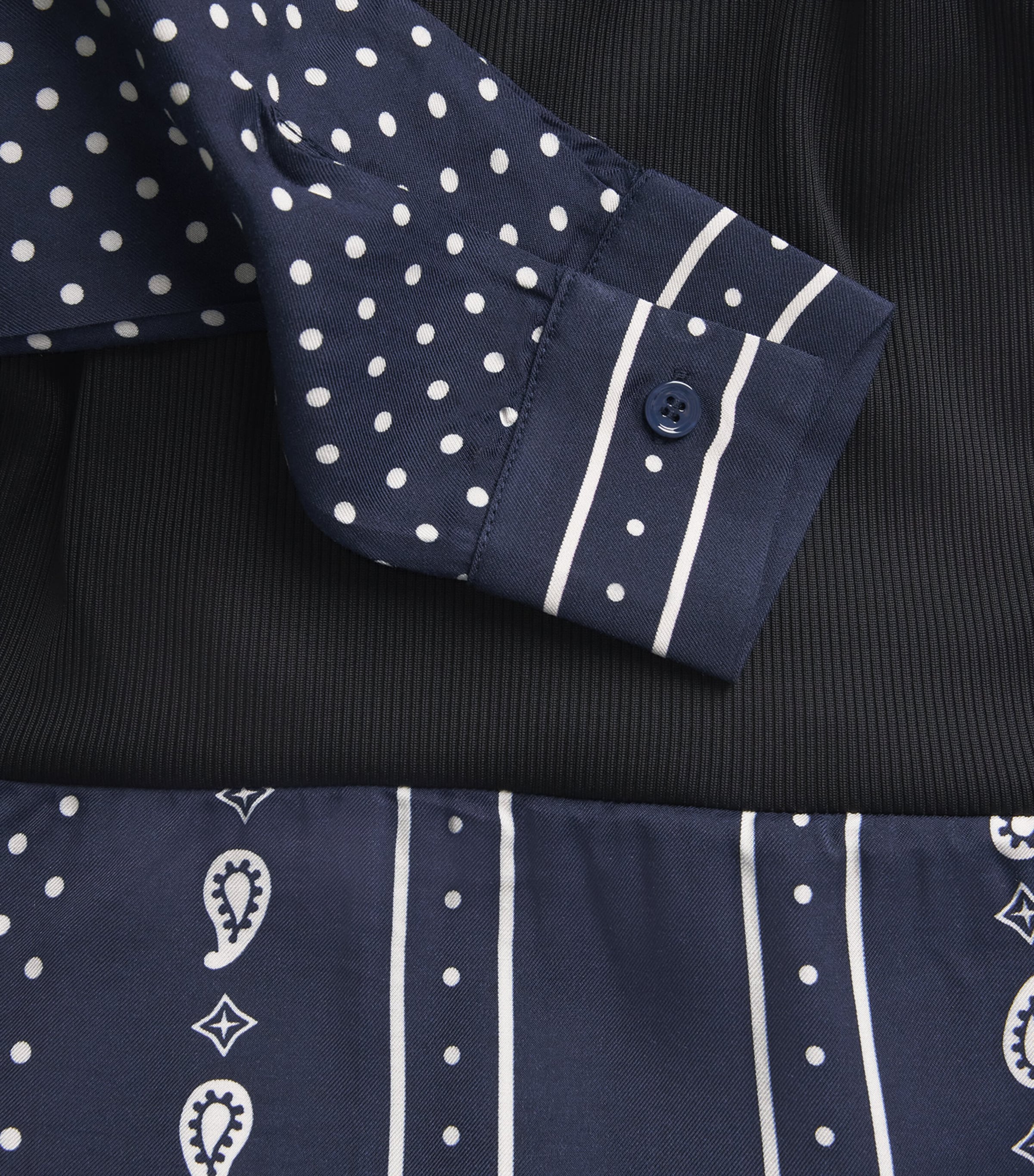 Maje Womens Printed Layered Midi Dress Navy Polka Dot Image 6