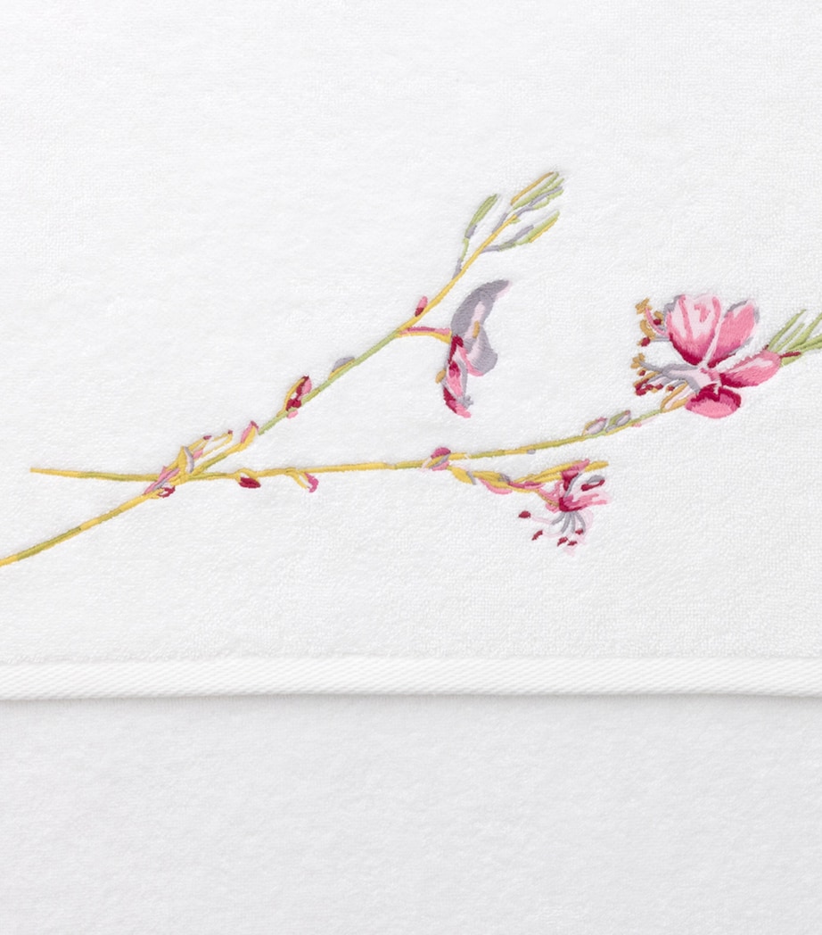 Floral Gaura Bath Towel (70cm x 140cm) BLANC Image 4
