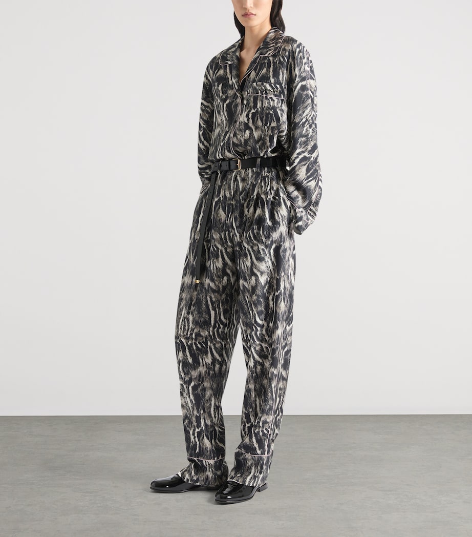 Silk Printed Trousers MULTICOLORED Image 2