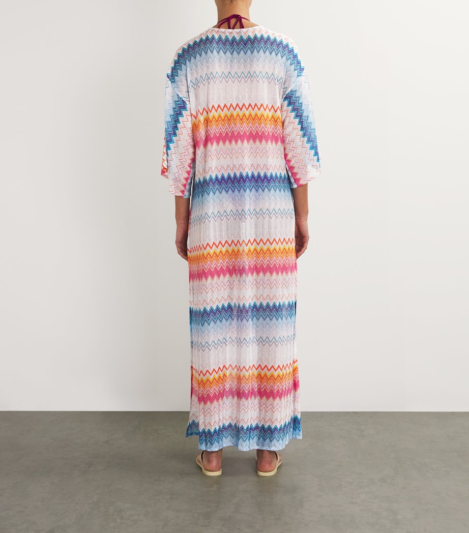 Zigzag V-Neck Kaftan SM9MW  MLTI FCSA BLU Image 3