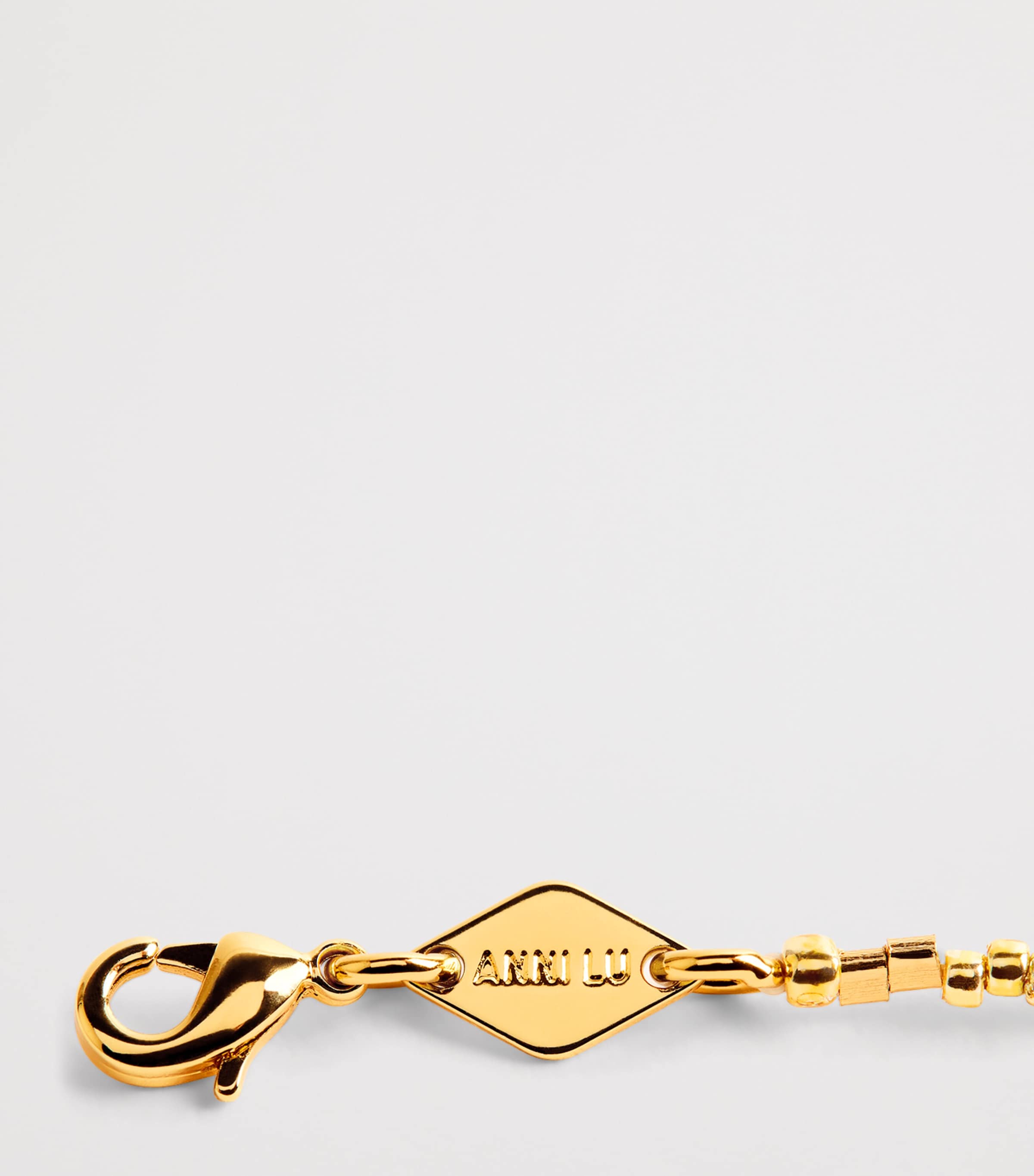 Anni Lu Gold-Plated Beaded Asym Bracelet Navy Image 6