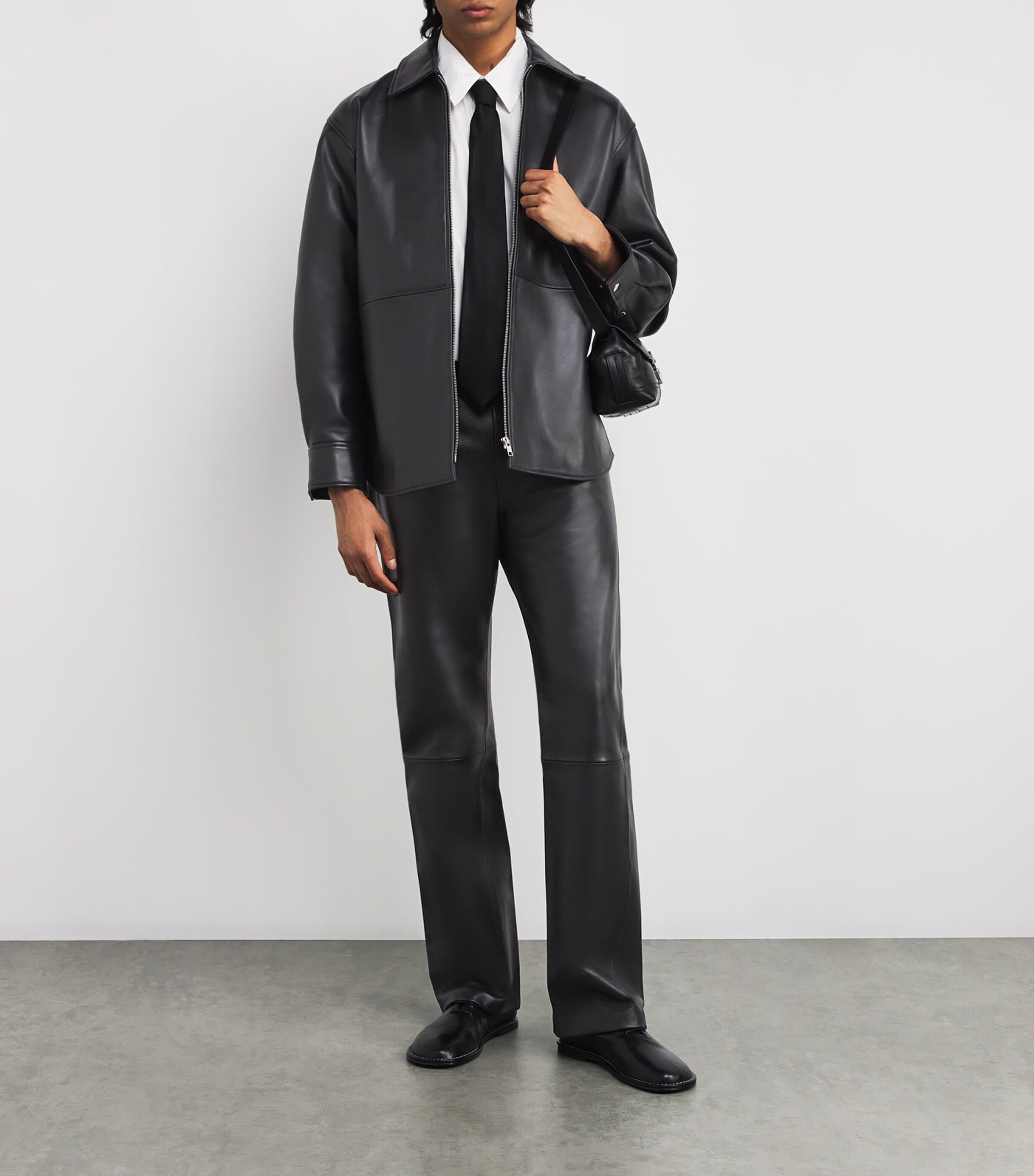 Lambskin Twist Trousers BLACK Image 2