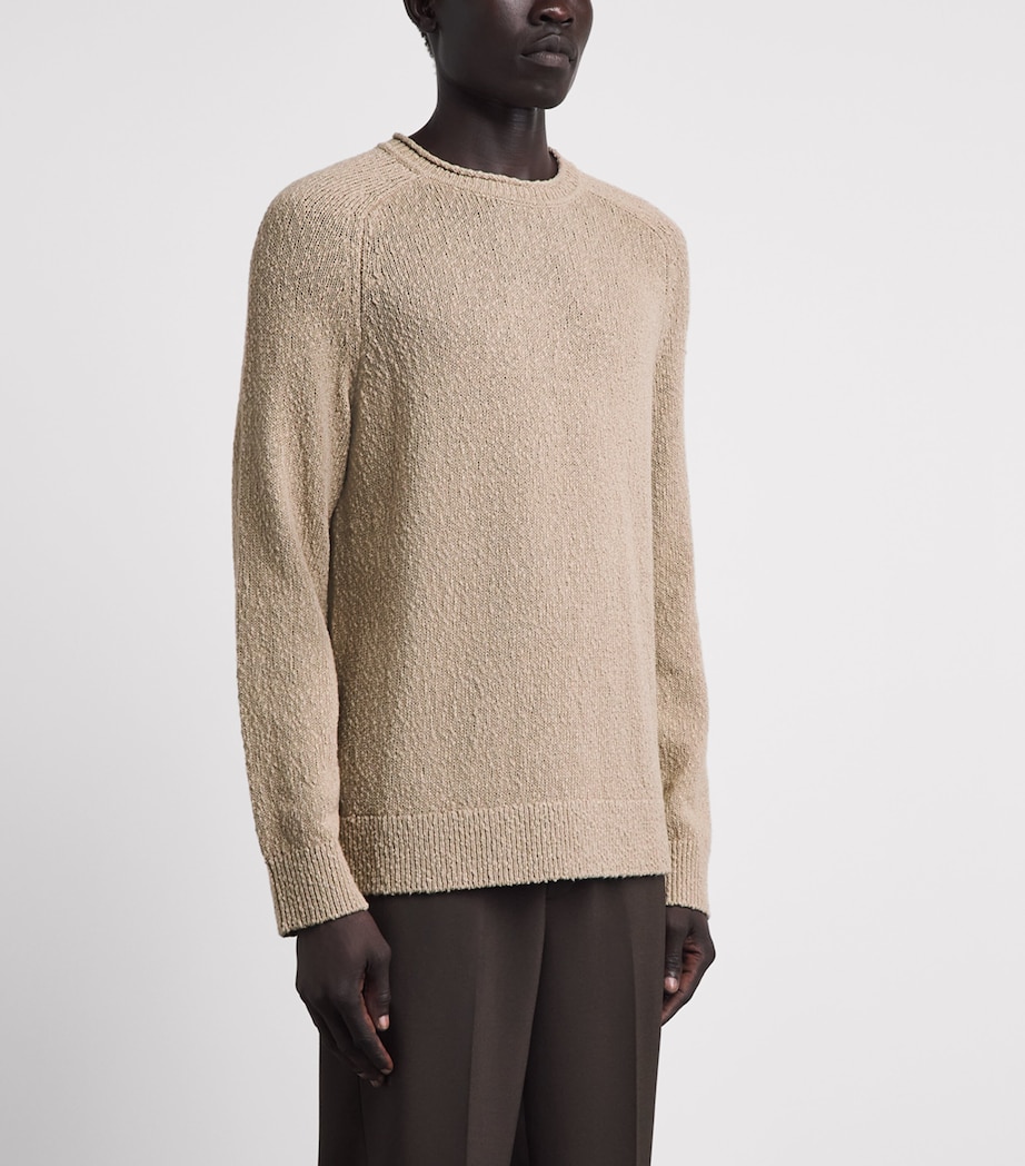 PAIGE Mens Cotton Bouclé Banuelo Sweater Farro Image 4