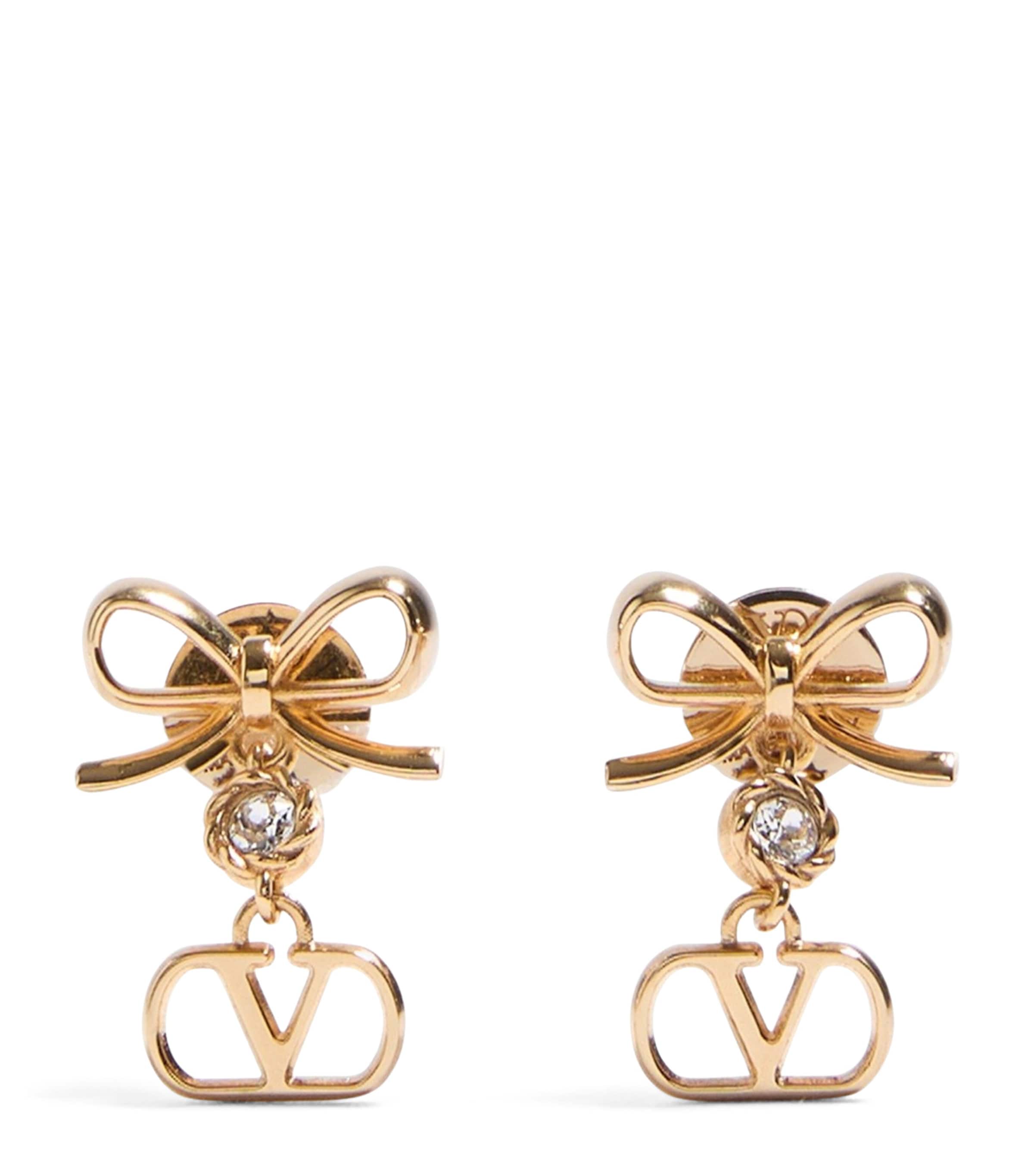 Valentino Garavani Bow-Detail VLogo Earrings Image 1