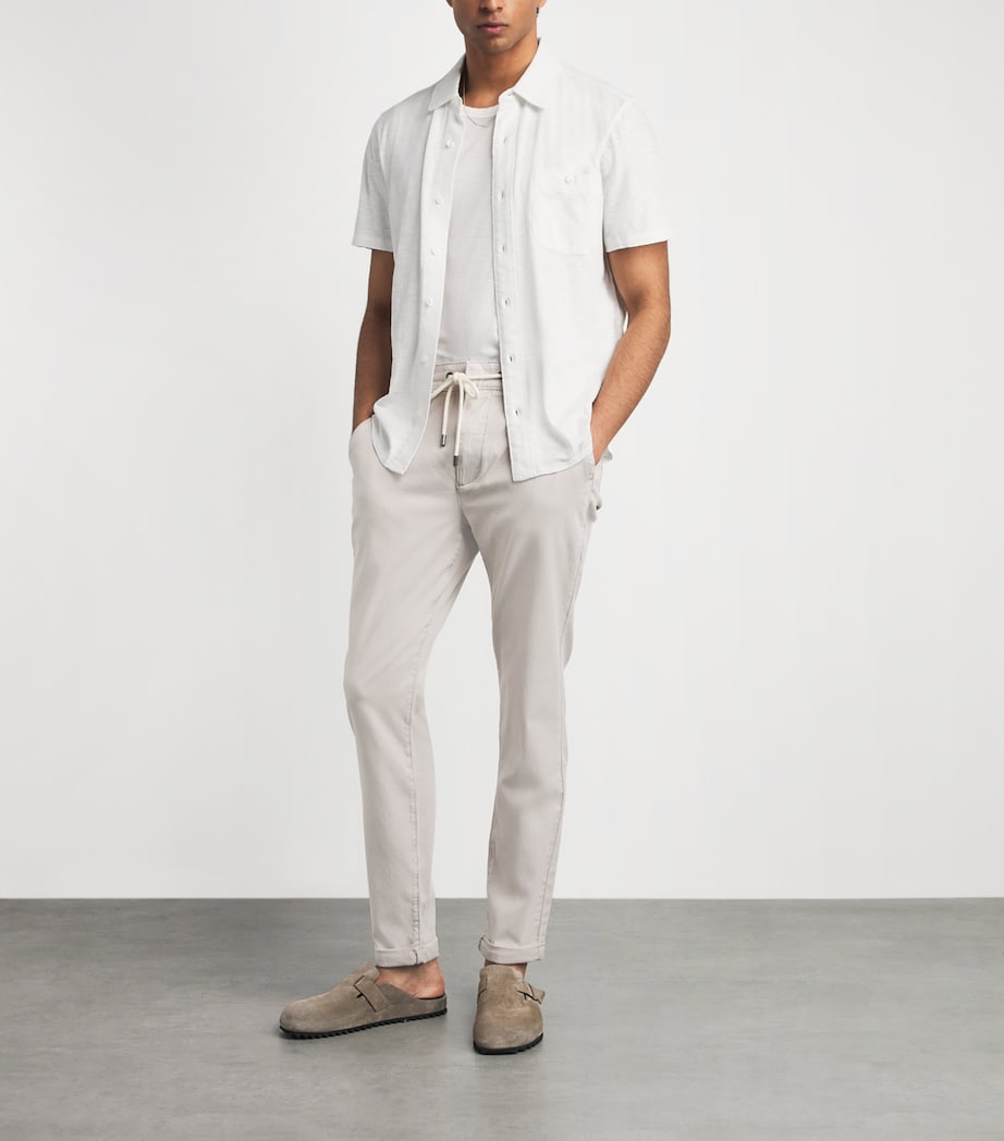 PAIGE Mens Cotton Carillo Polo Shirt Fresh White Image 2
