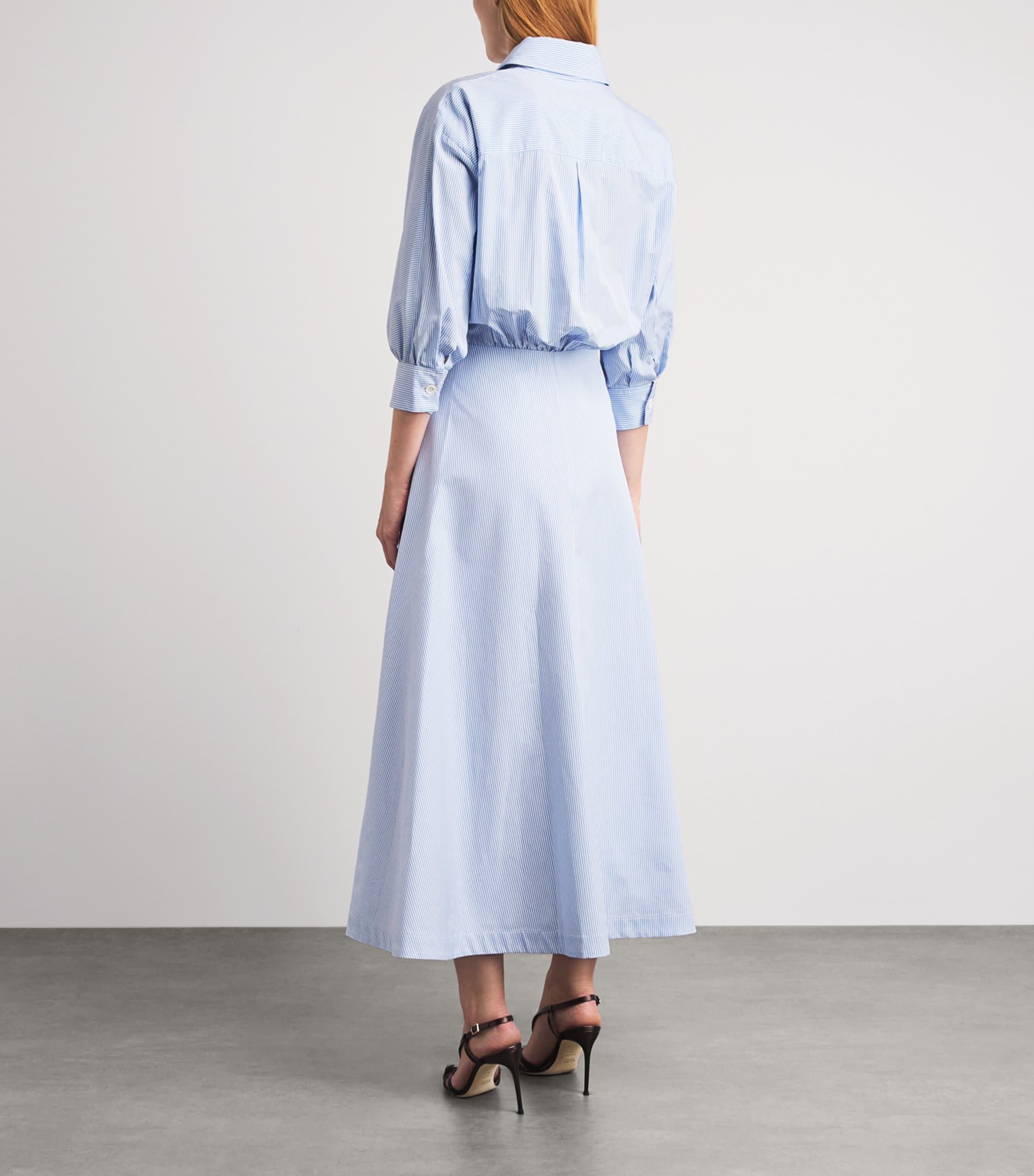 Altuzarra Womens Cotton Stripe Eleanor Maxi Shirt Dress Strp Image 4