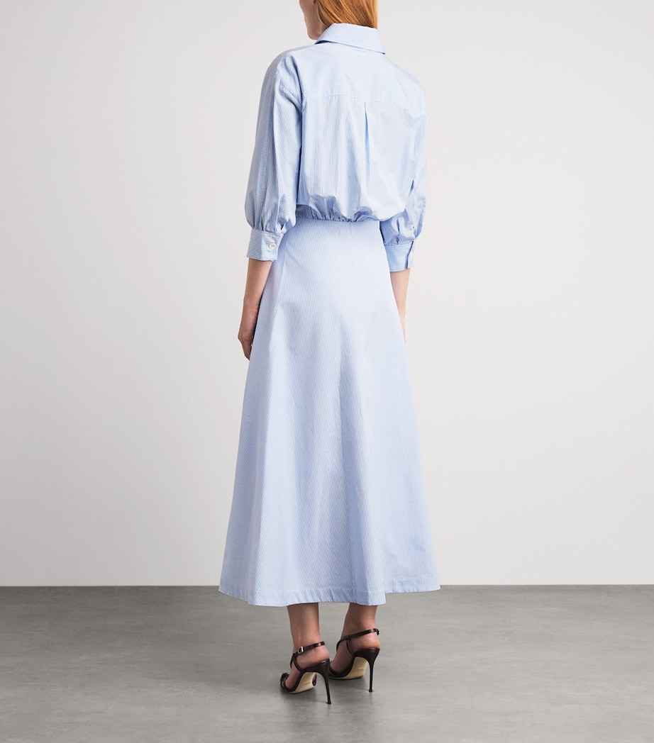 Altuzarra Womens Cotton Stripe Eleanor Maxi Shirt Dress Strp Image 4