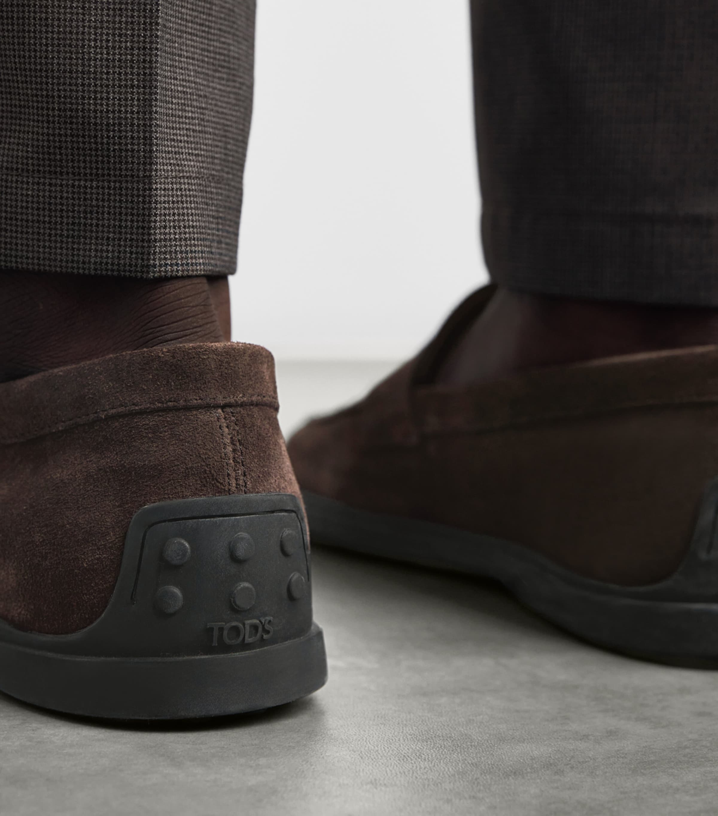 Tod's Suede Gomma Loafers Dark Brown Image 2