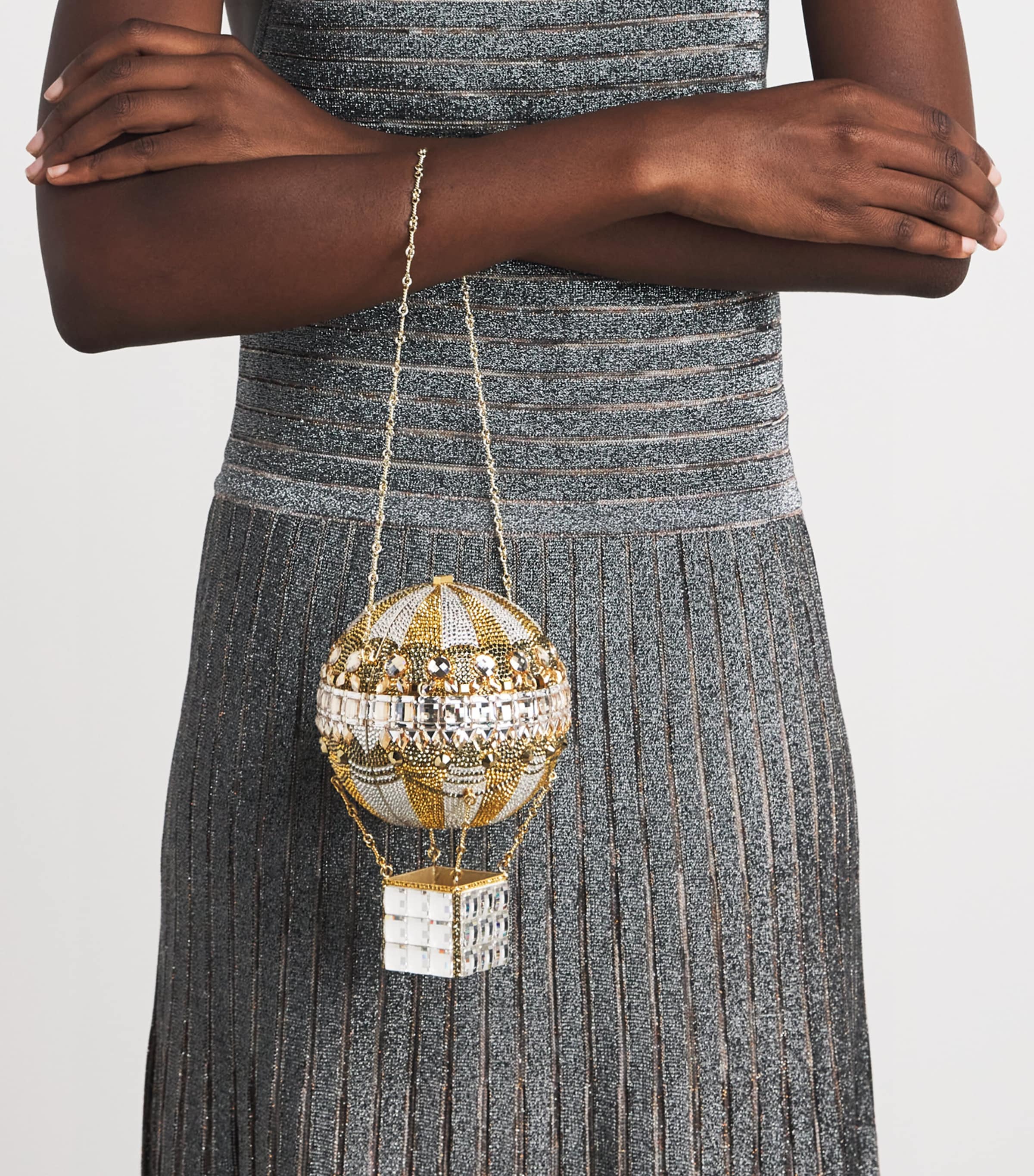 Judith Leiber Hot Air Balloon Top-Handle Bag Caumt Chmpgn Mlti Image 2