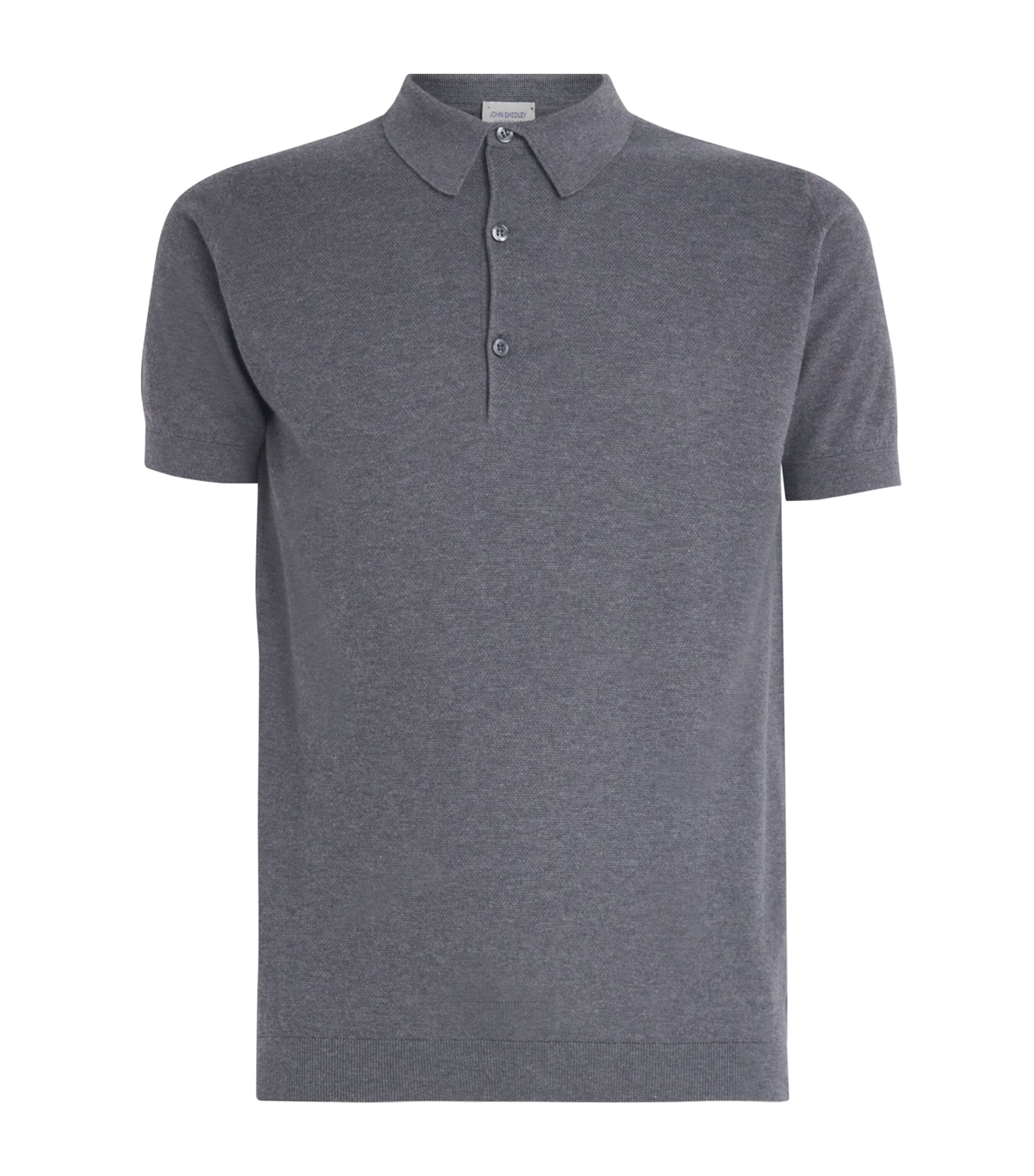 John Smedley Grey Sea Island Cotton Piqué Roth Polo Shirt | Harrods US