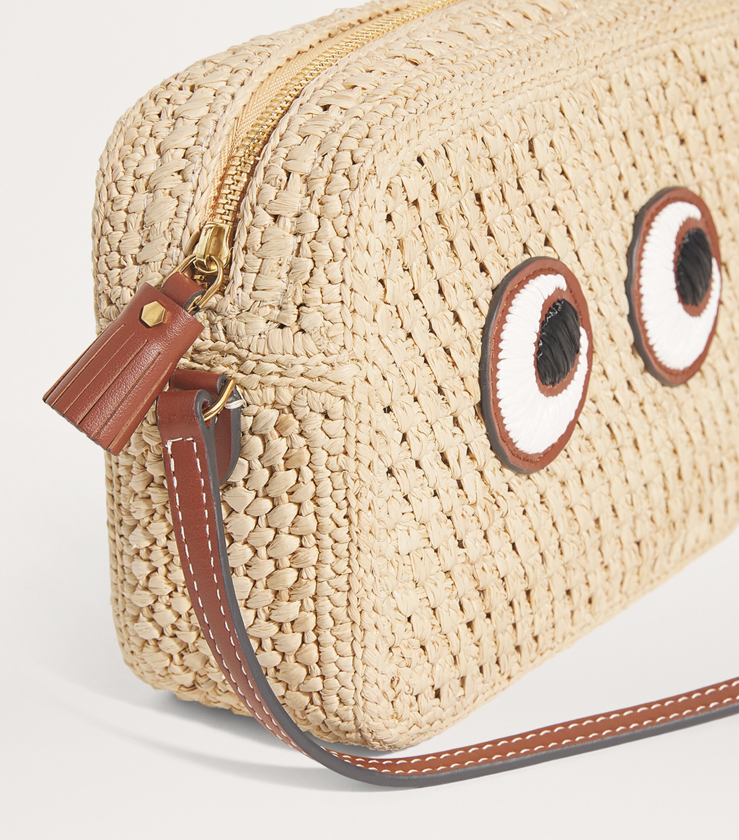 ★ANYA HINDMARCH★ RAFFIA EYES CROSS BODY ショルダーバッグ Anya Hindmarch Raffia Eyes Cross-Body Bag | Harrods US