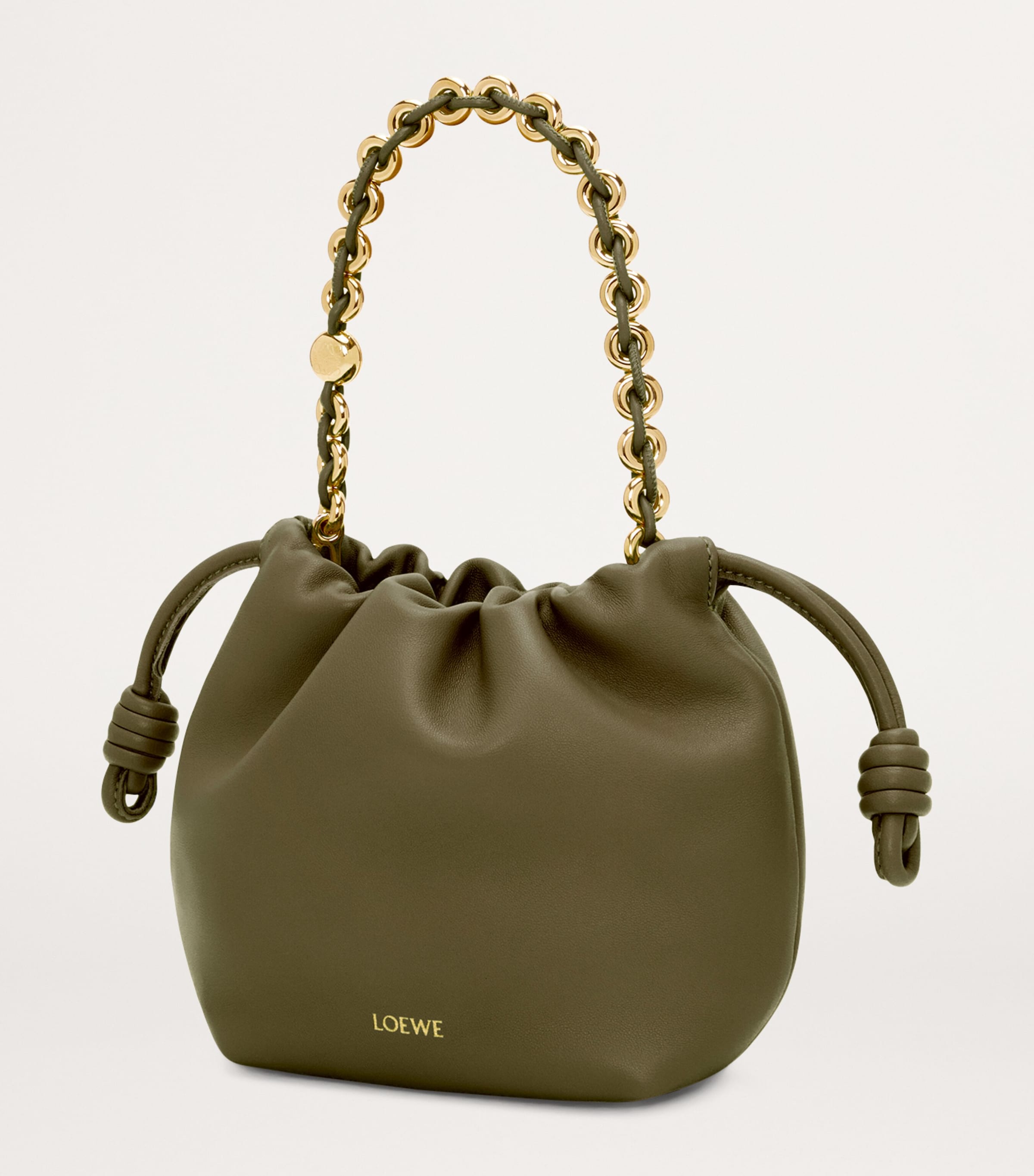 LOEWE Green Mini Flamenco Shoulder Bag | Harrods UK
