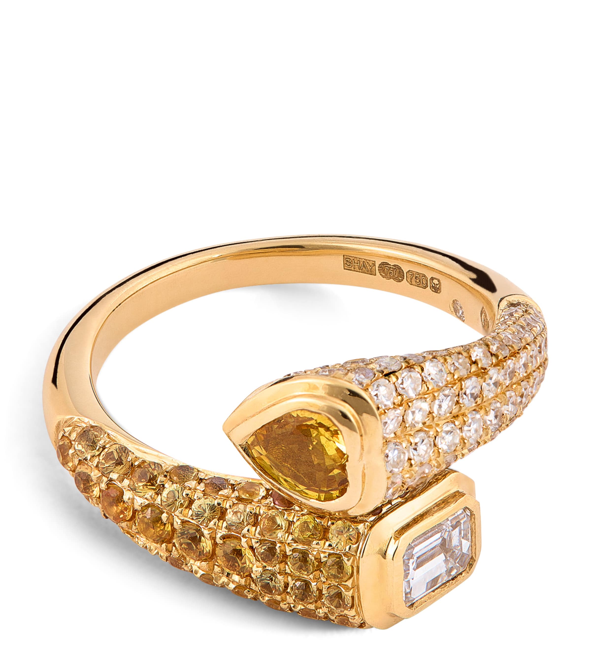 Shay Yellow Gold, Diamond And Yellow Sapphire Pinky Ring