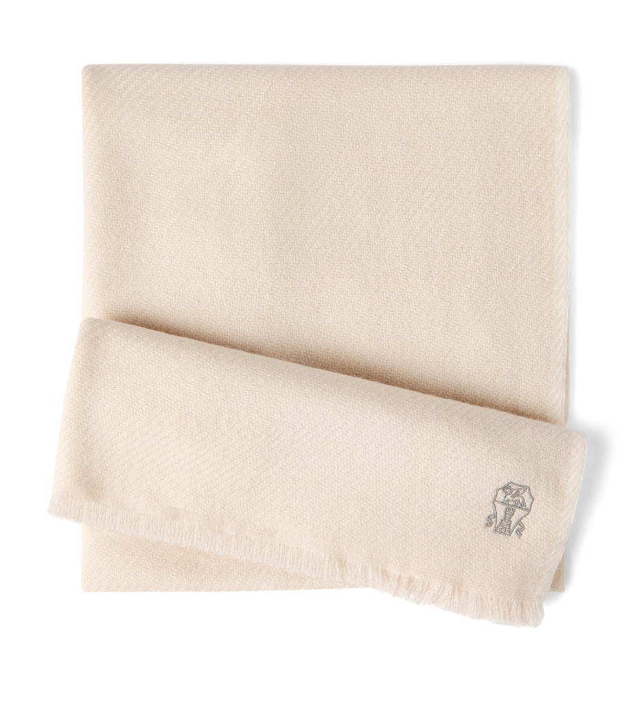 Brunello Cucinelli Cashmere Embroidered Scarf Image 1